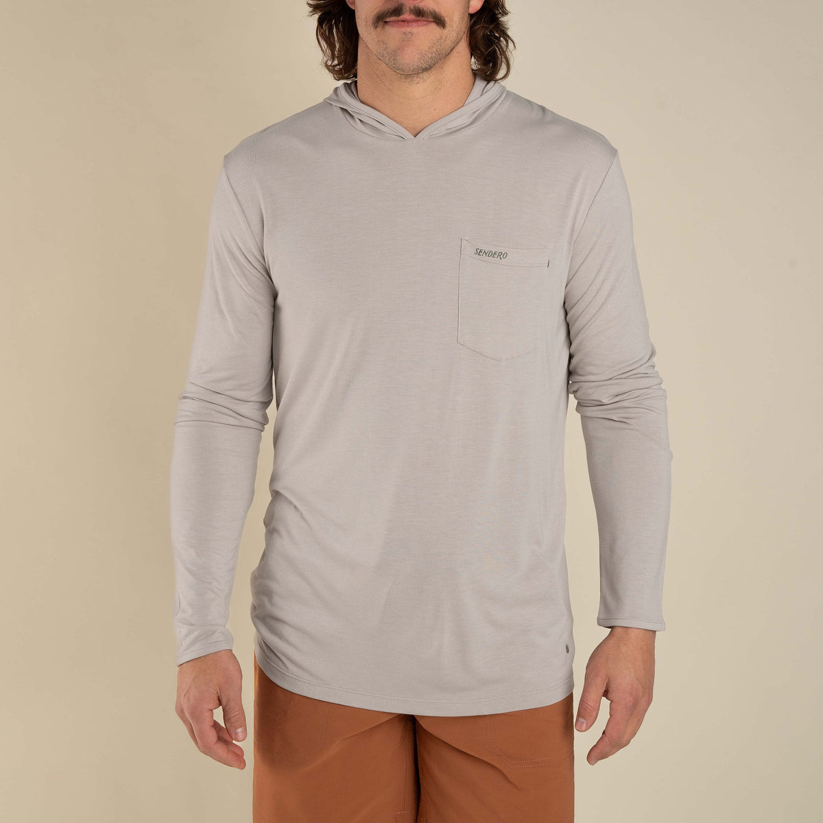 Yucatan Bamboo Hoodie Tech Shirt - Willamette Gray Print