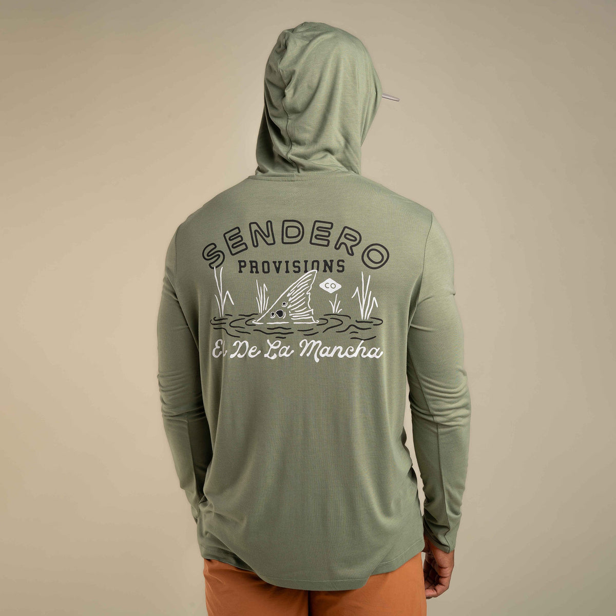 Yucatan Bamboo Hoodie Tech Shirt - San Juan Sage Print