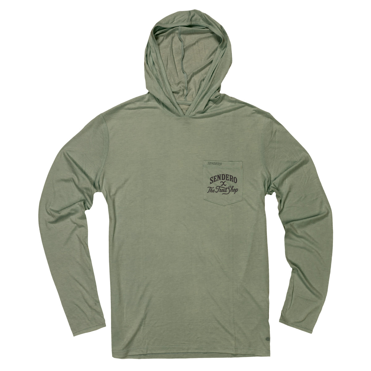 Trout Built Yucatan Bamboo Hoodie Tech Long Sleeve Shirt - San Juan Sage
