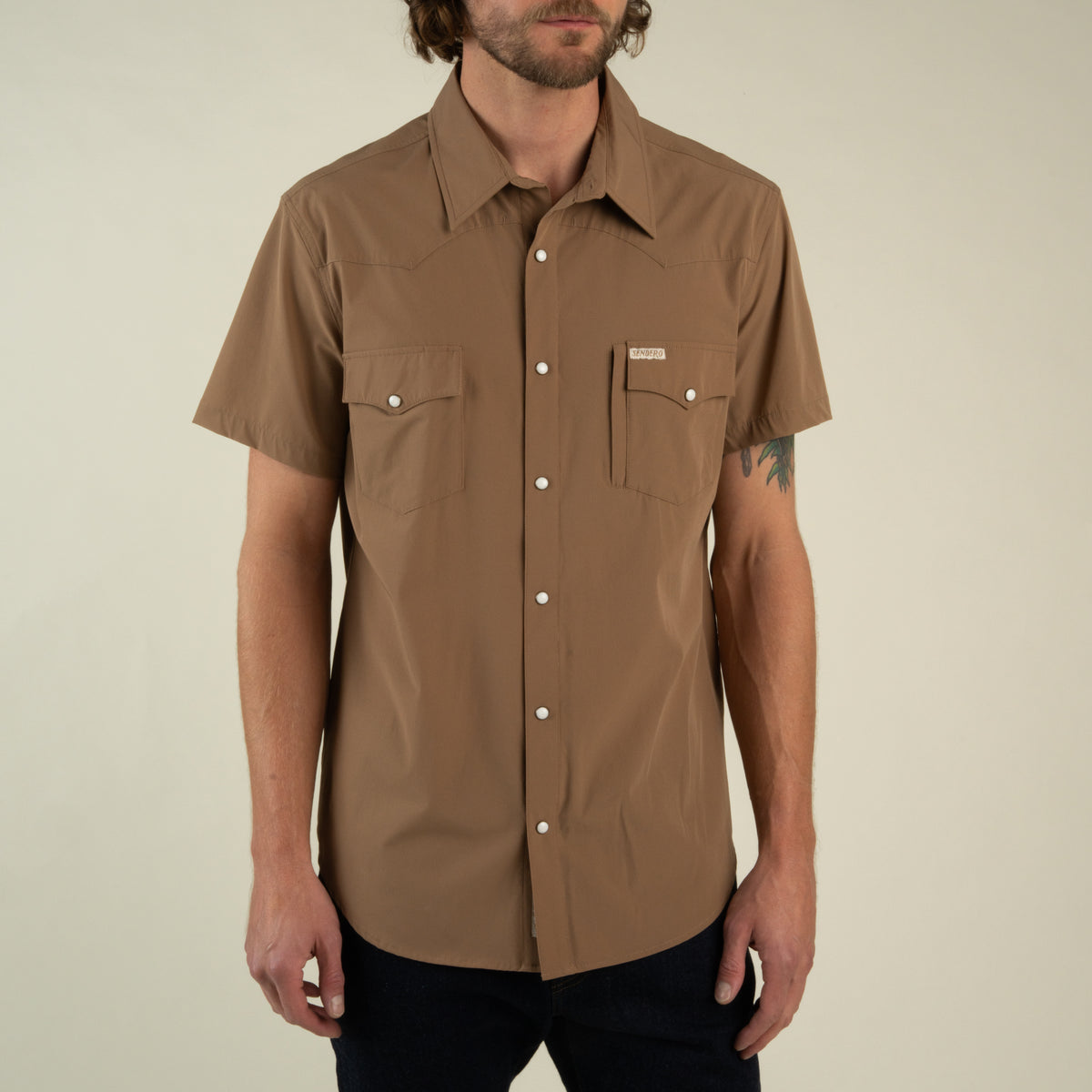 Confluence Tech Short Sleeve Shirt - Light Brown
