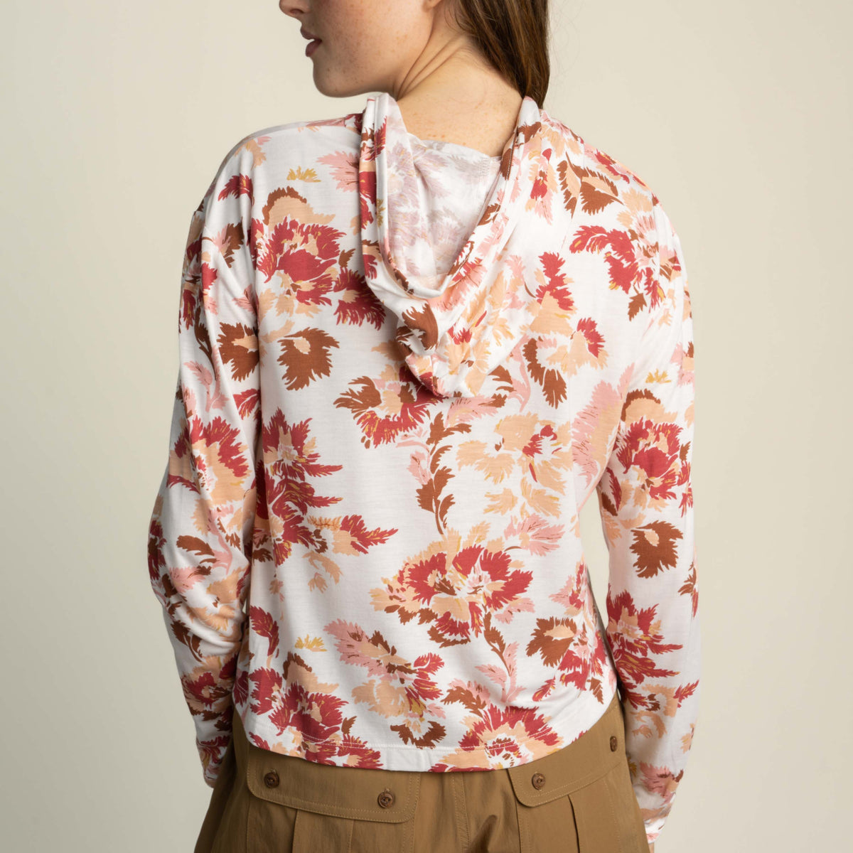 Women's Yucatan Bamboo Hoodie Tech Long Sleeve Shirt - Alondra - Ivory
