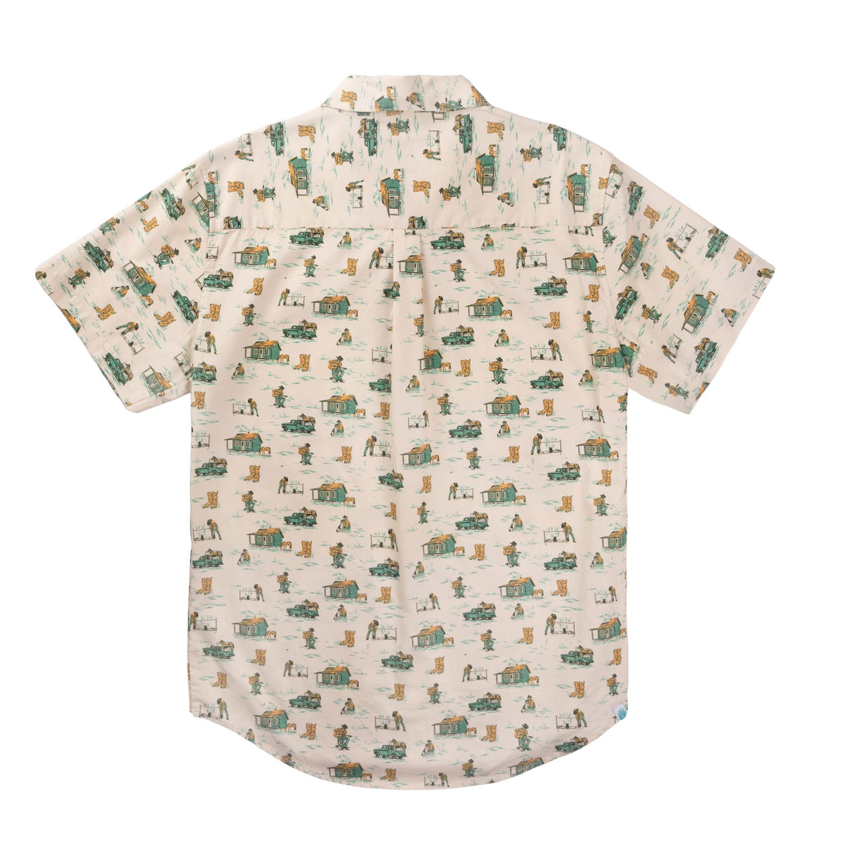 City Slicker Button Up Short Sleeve - Ranch Life - White