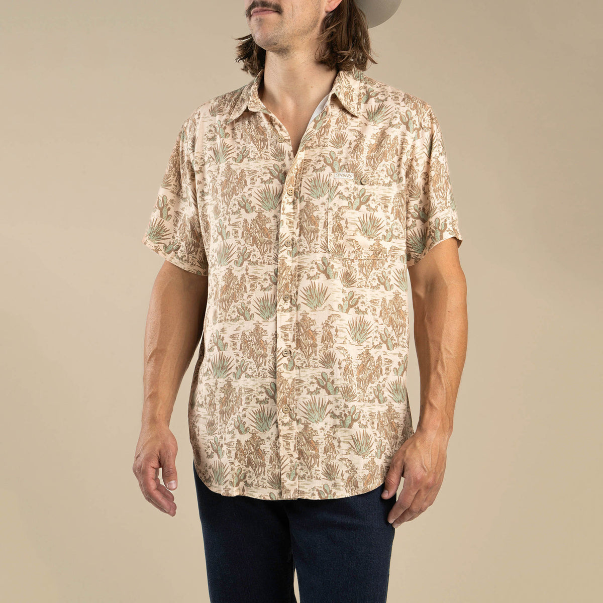 City Slicker Button Up Short Sleeve - Vaqueros Print