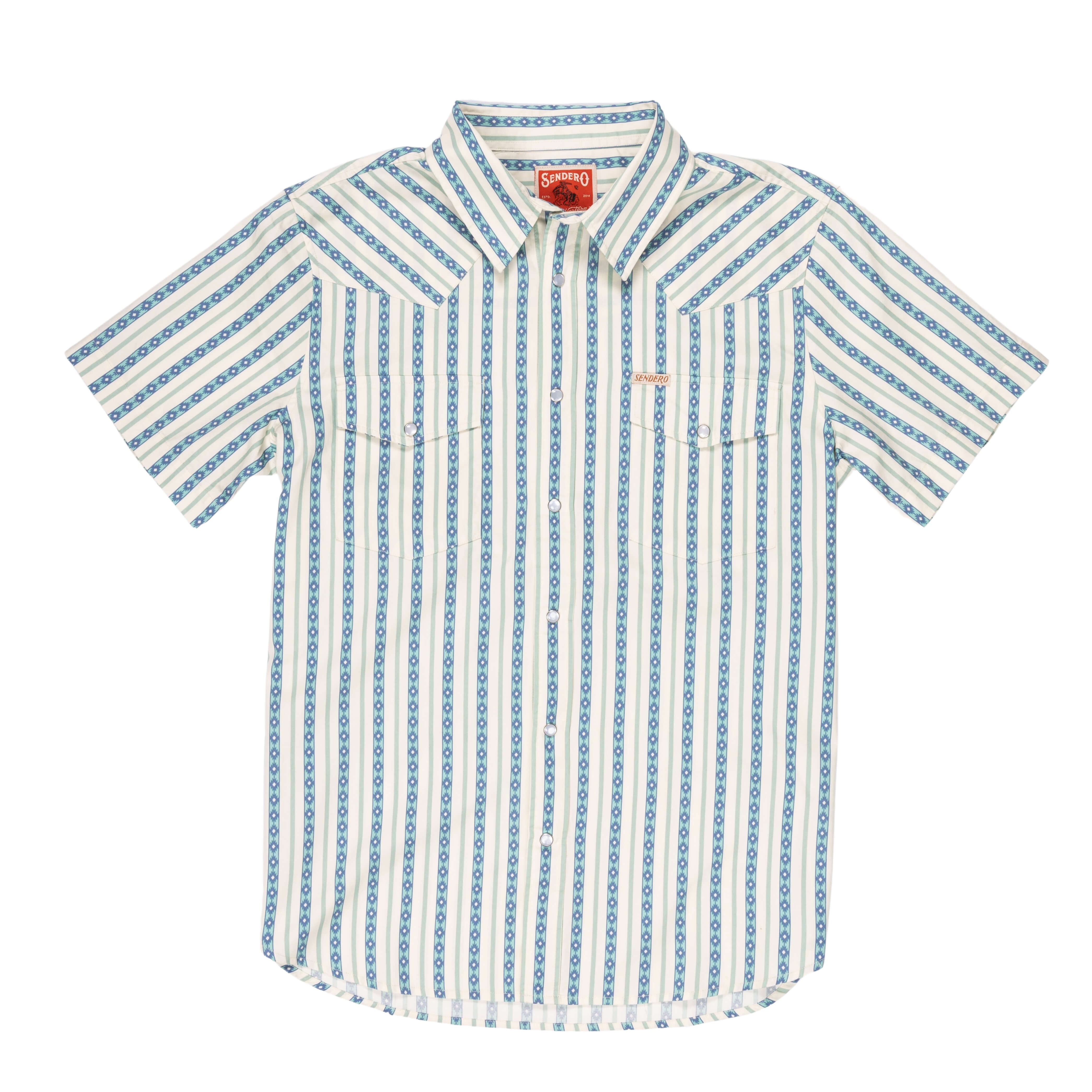 The Wyatt Pearl Snap Short Sleeve Serape Shirt
