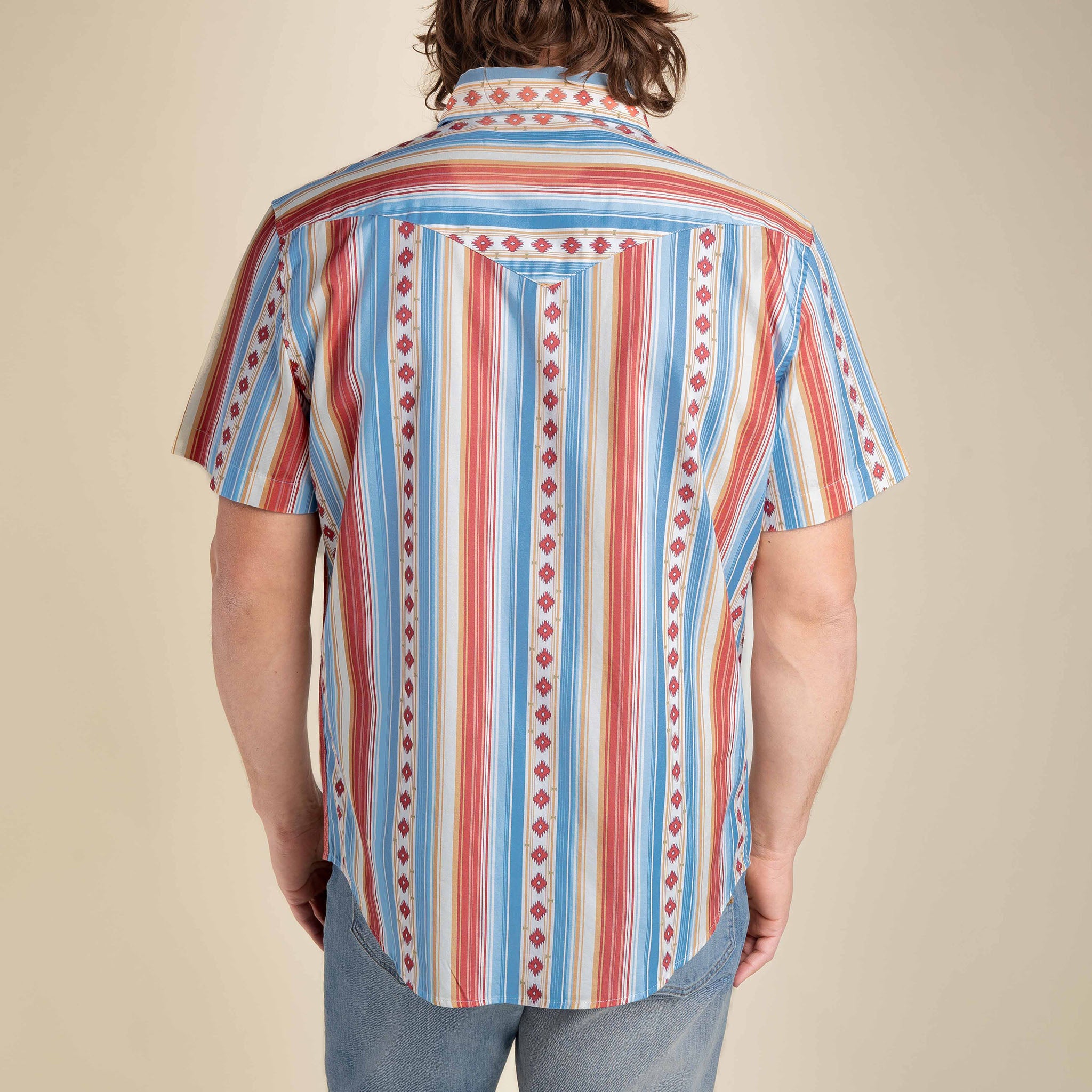 The Wyatt Pearl Snap Short Sleeve Serape Shirt