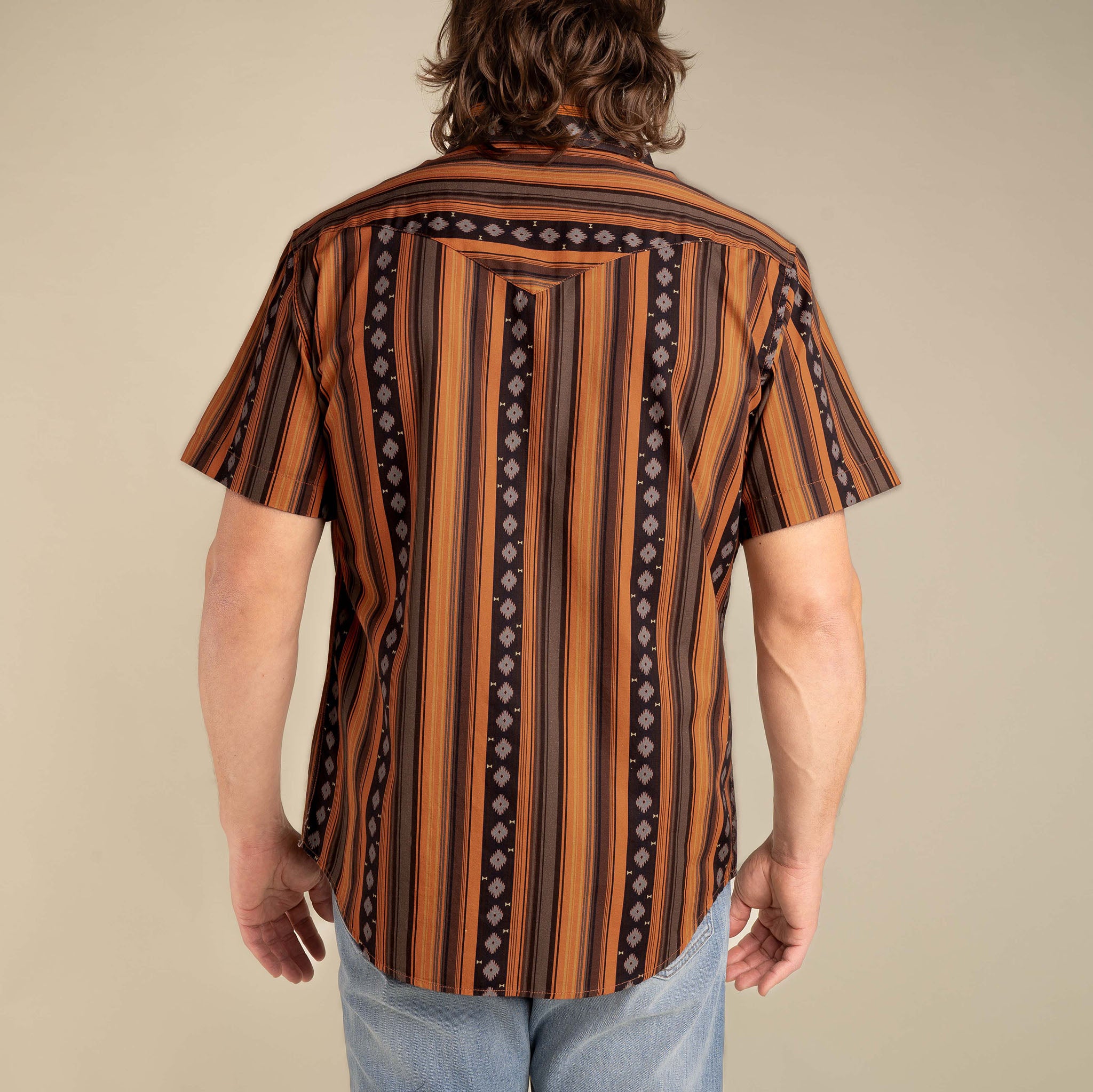 The Wyatt Pearl Snap Short Sleeve Serape Shirt
