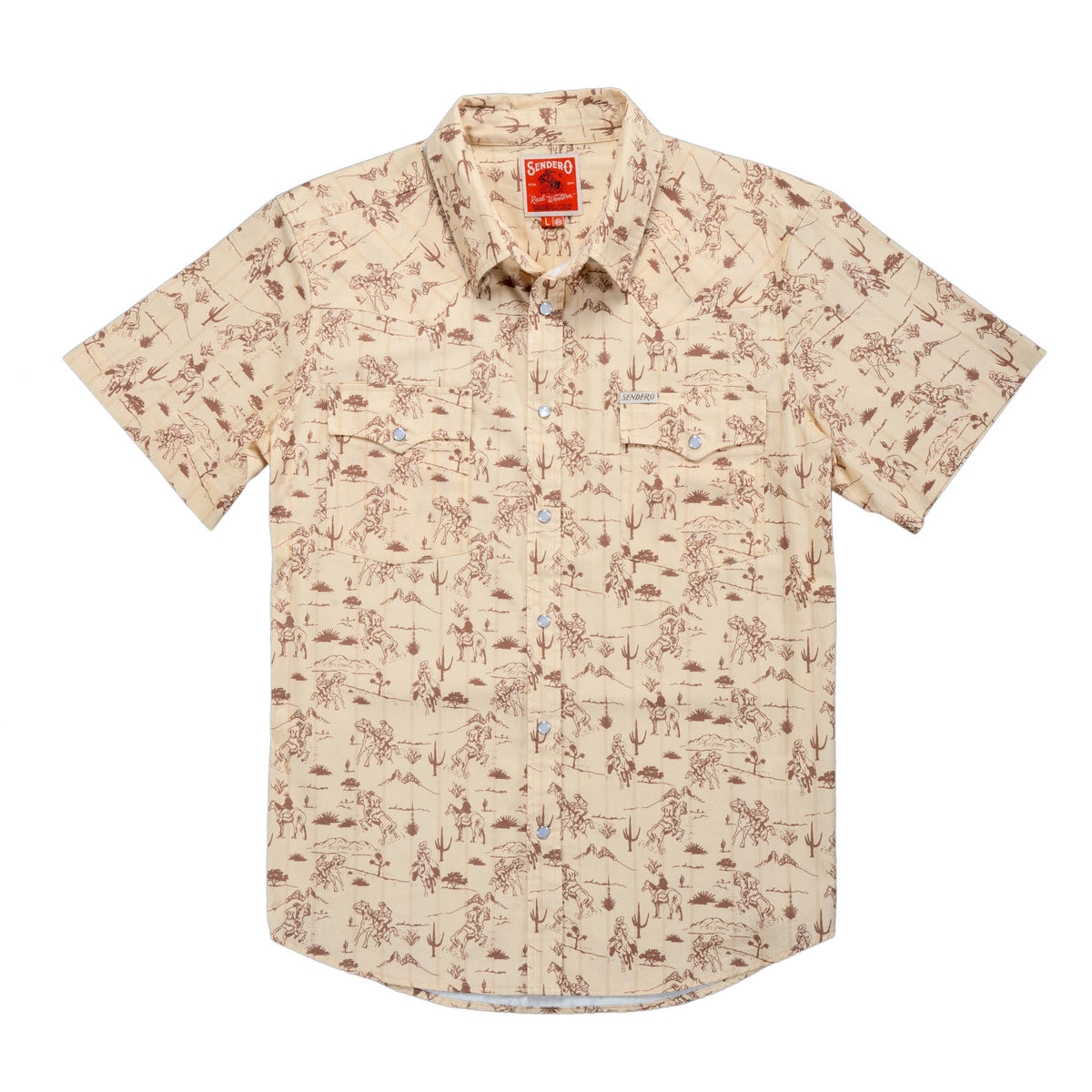 The Wyatt Pearl Snap Short Sleeve Print Shirt