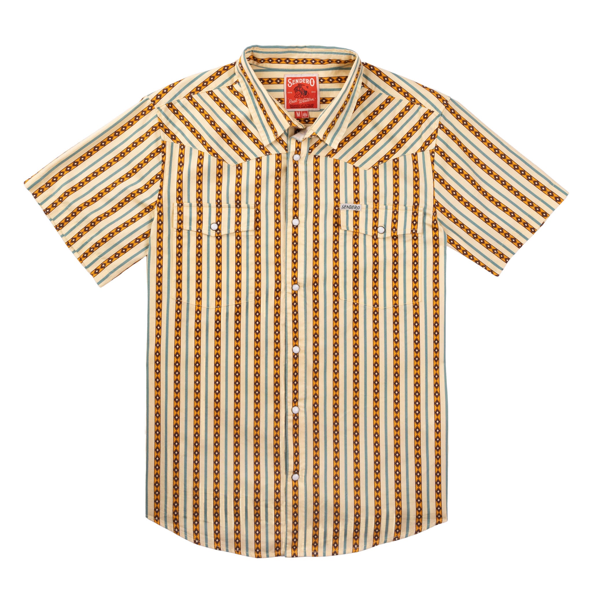 The Wyatt Pearl Snap Short Sleeve Serape Shirt