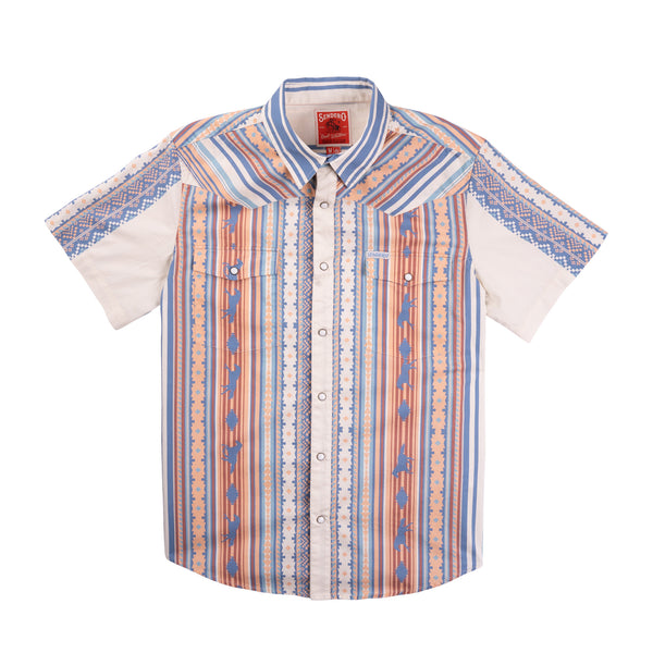 Serape Pearl Snap Short Sleeve