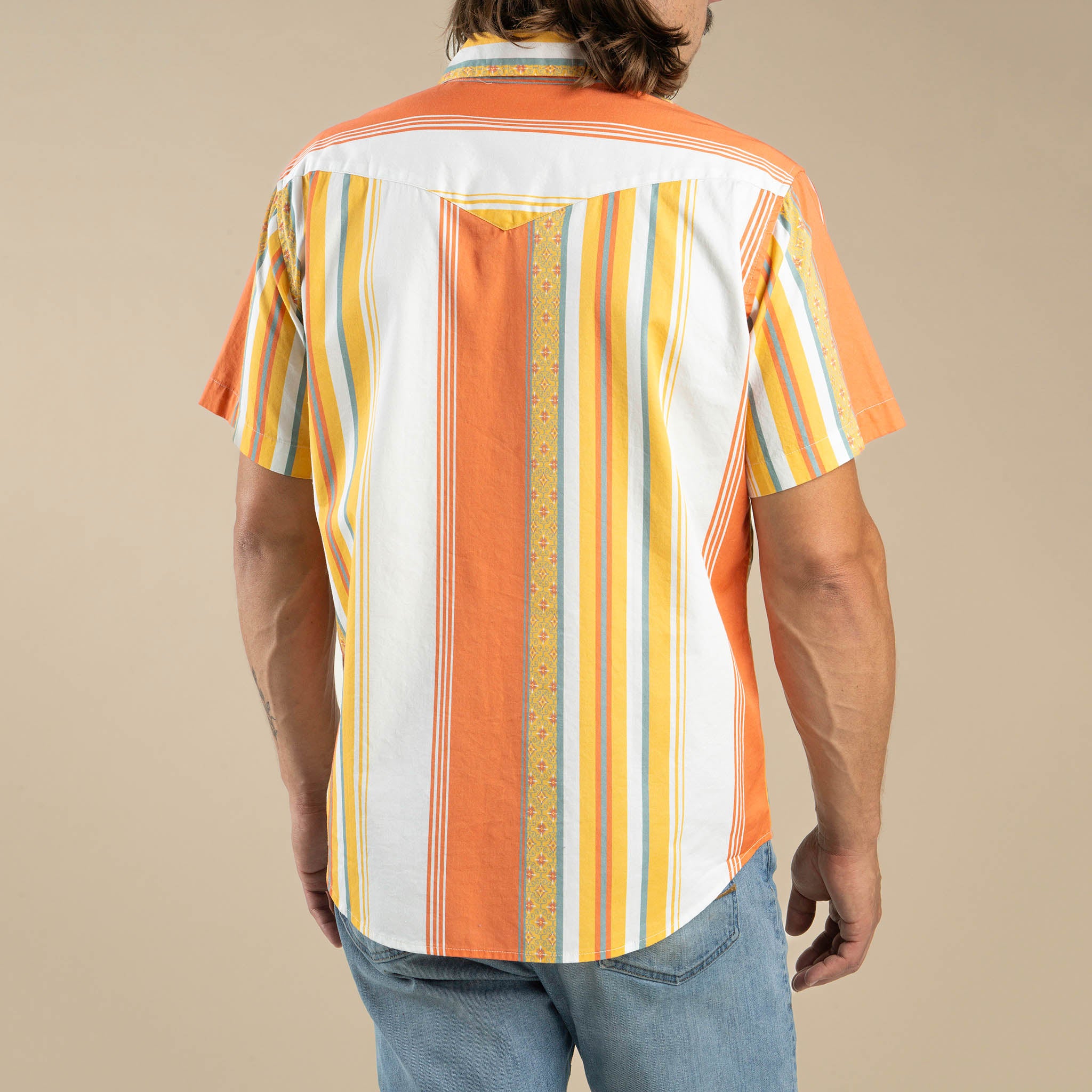 The Wyatt Pearl Snap Short Sleeve Serape Shirt