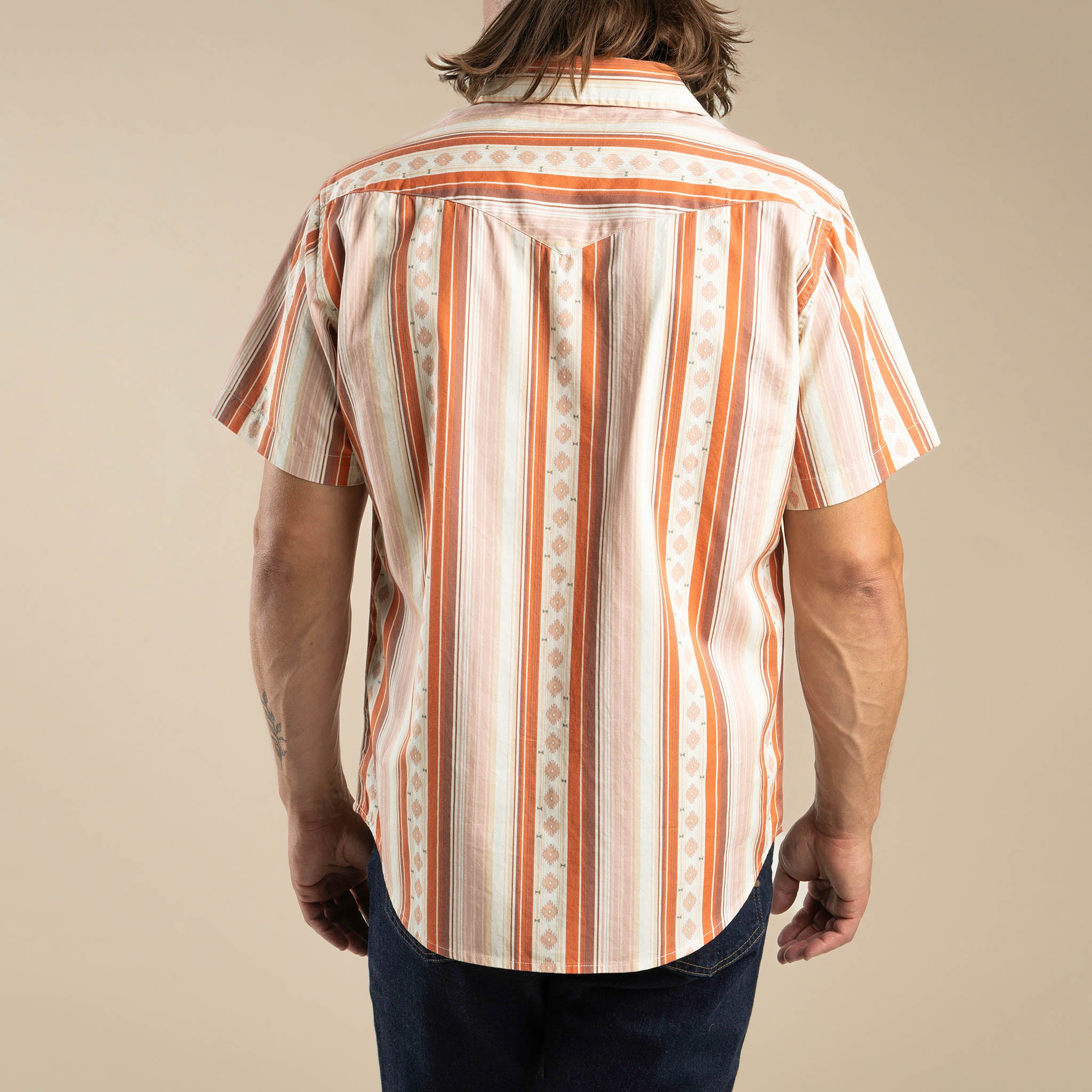 The Wyatt Pearl Snap Short Sleeve Serape Shirt