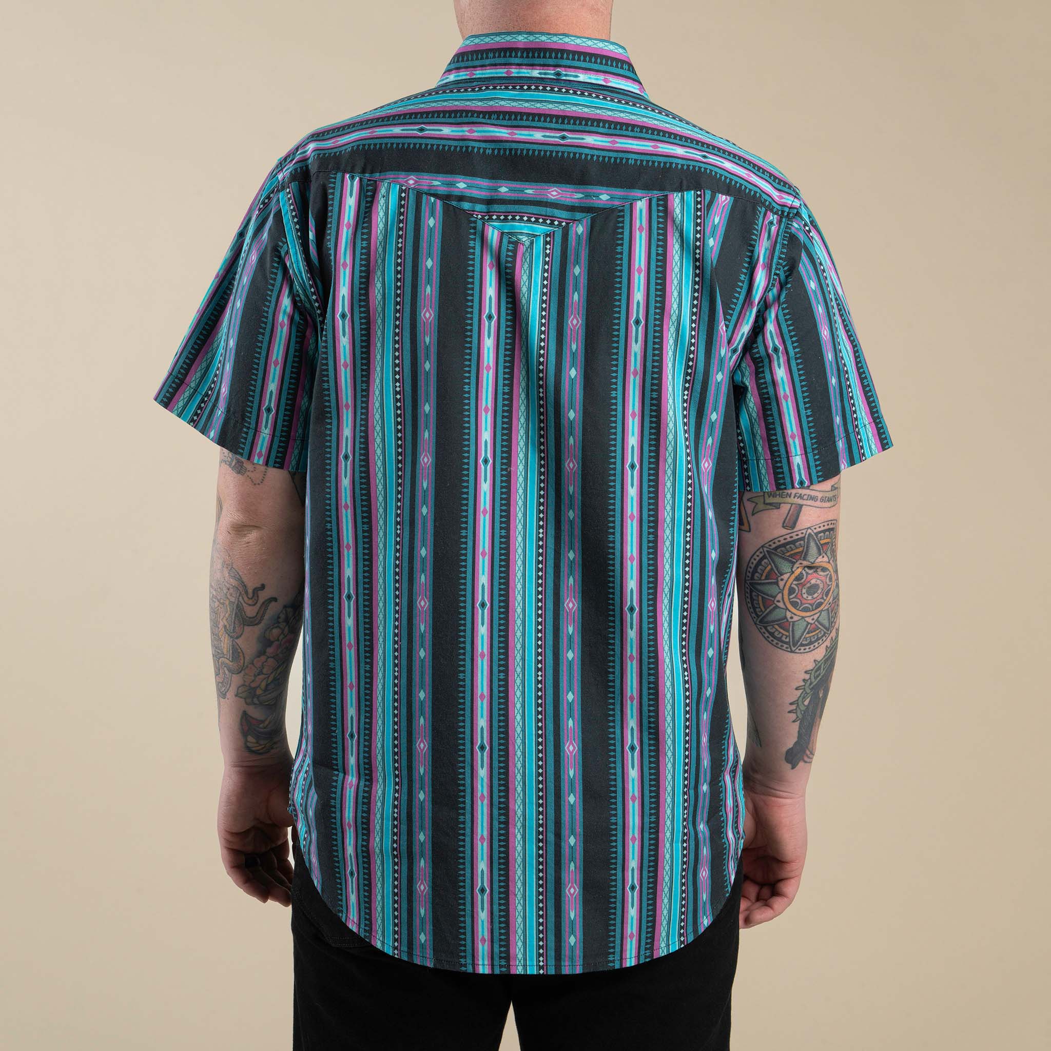 The Wyatt Pearl Snap Short Sleeve Serape Shirt