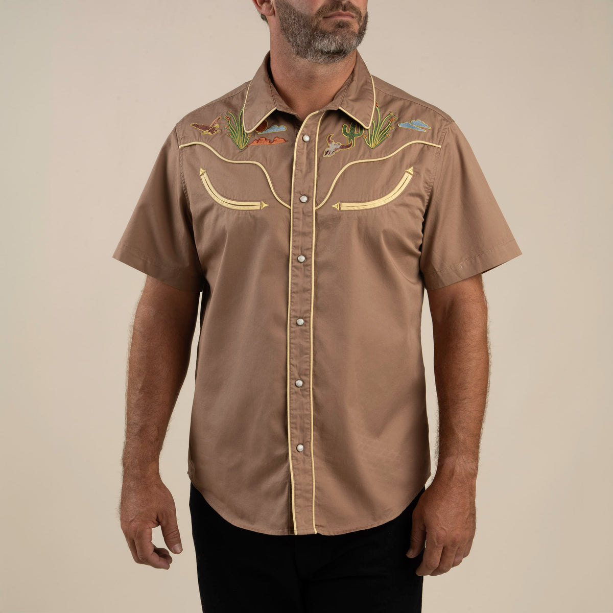 The Prescott Western Shirt - Faded Navy