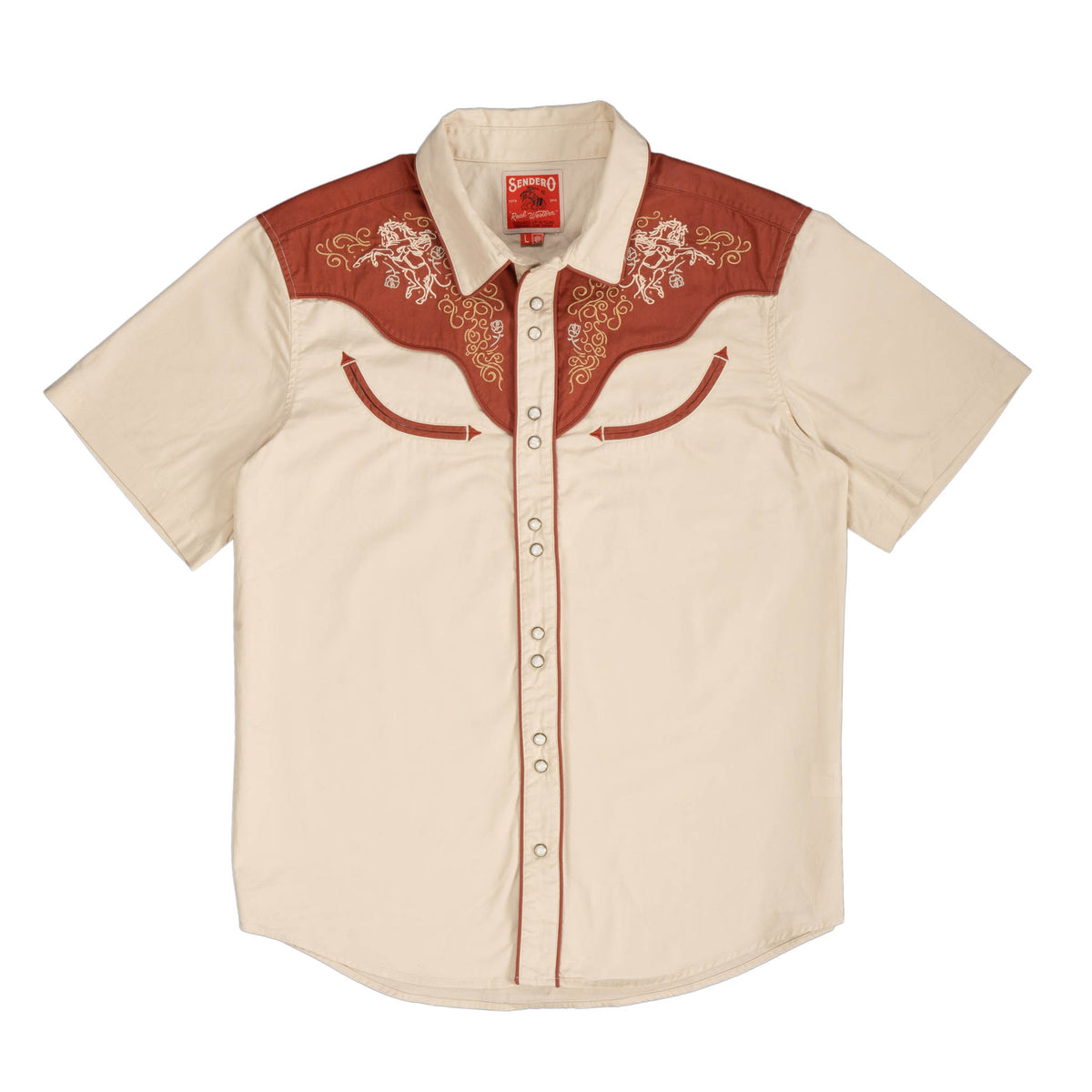 The Cody Western Short Sleeve Shirt - Oat