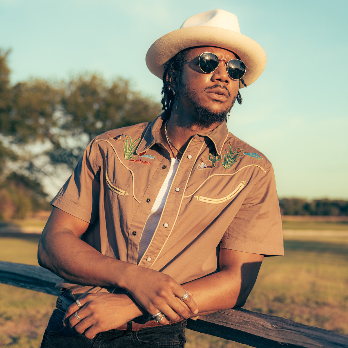 The Prescott Western Shirt - Faded Navy