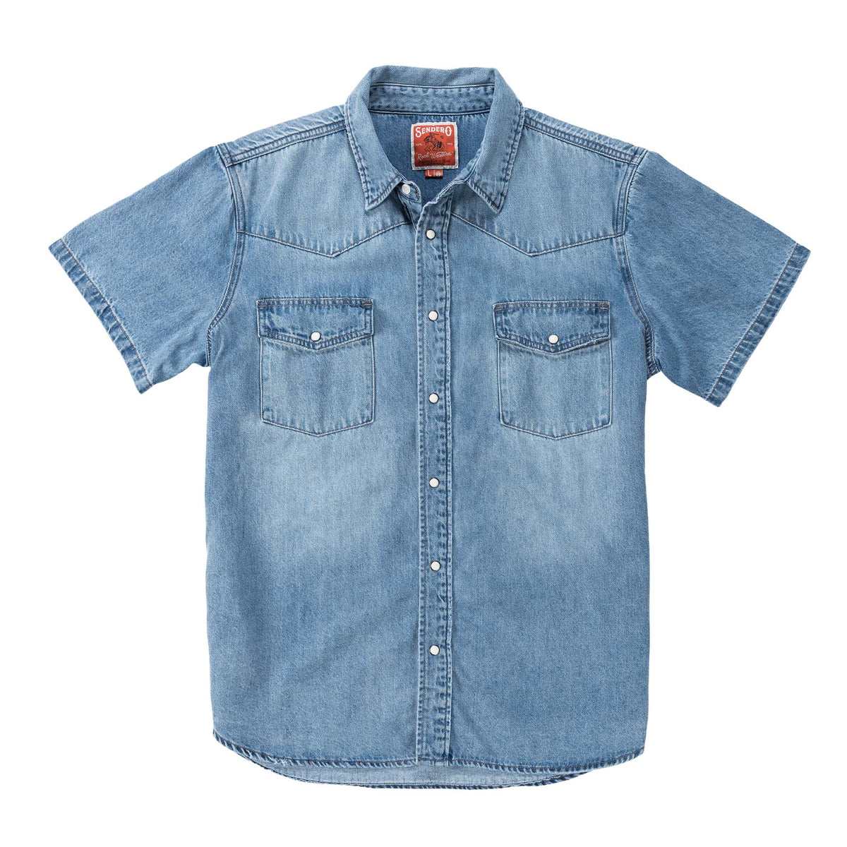 Wyatt Button Up Short Sleeve - Vintage Denim