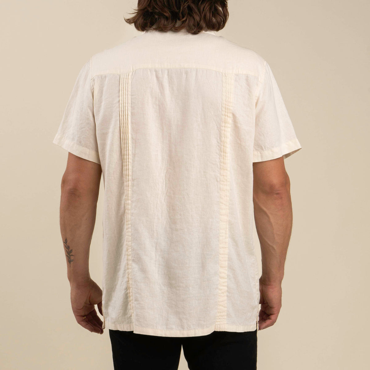 Caballero Guayabera Shirt - Vintage White