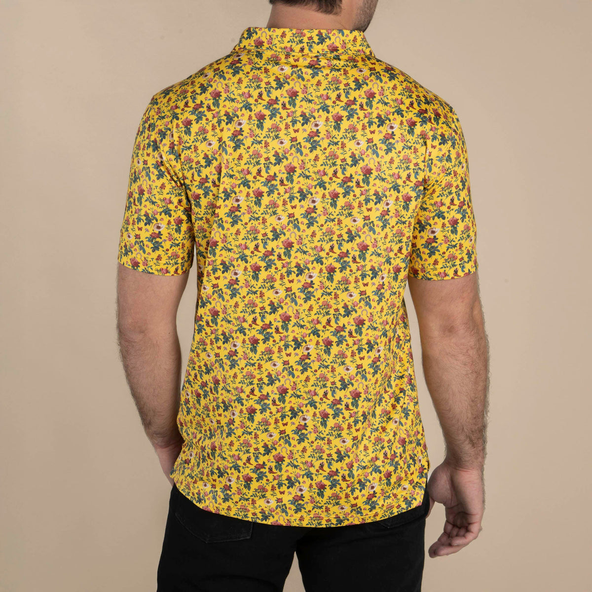 High Noon Performance Polo - Desert Rose Yellow