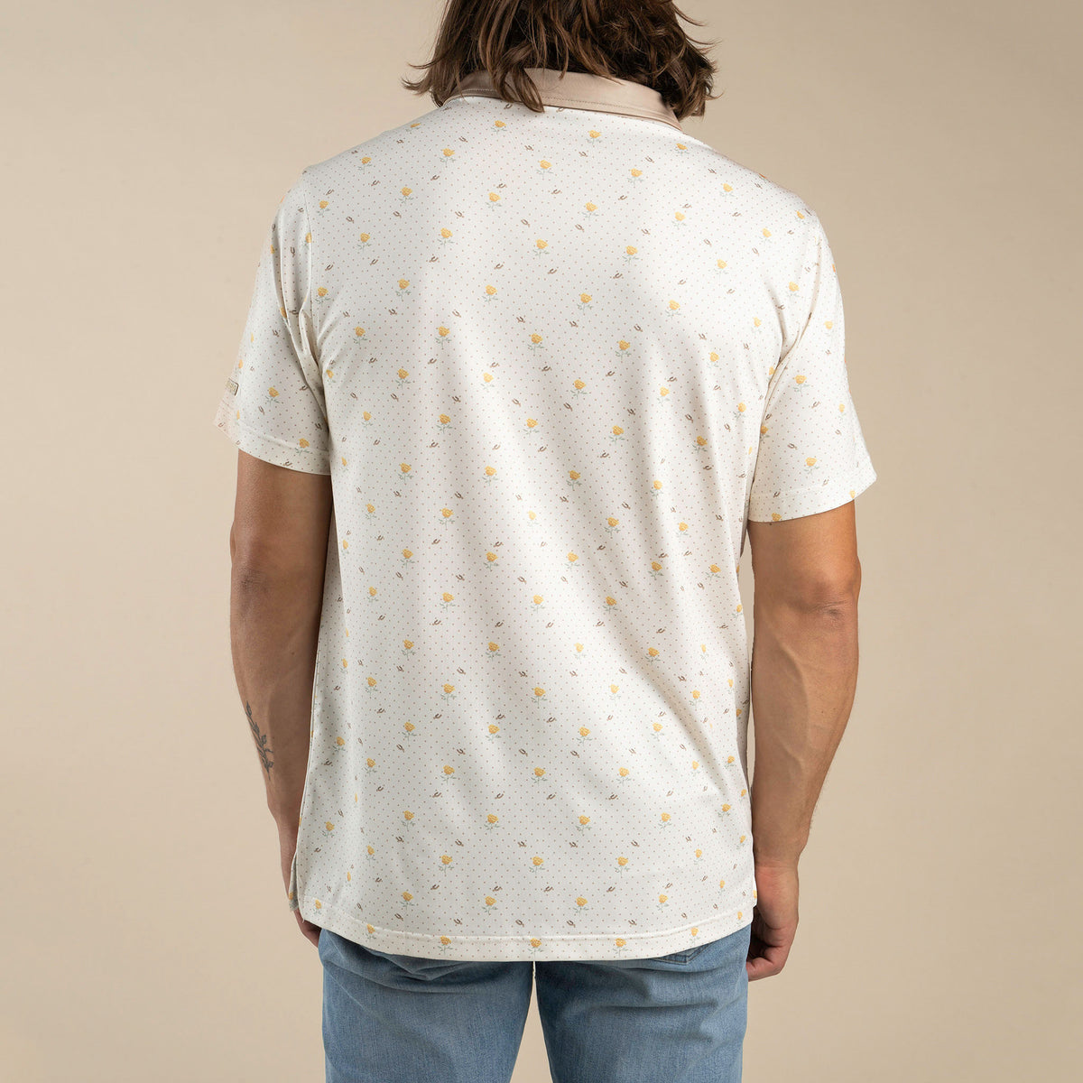 High Noon Performance Polo - Texas Rose Print