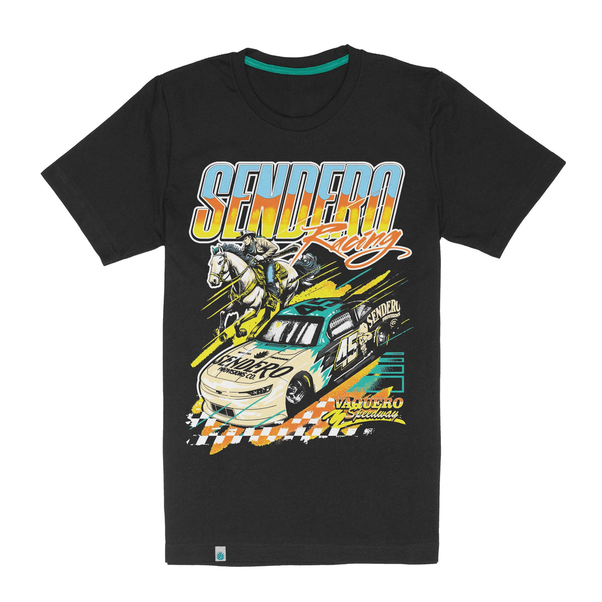 Sendero Racing Vintage T-Shirt - Black