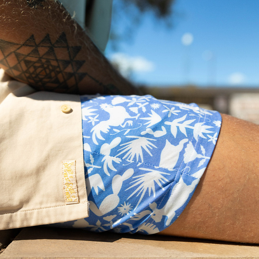 The Barton Elastic Boardshorts - Otomi - Blue