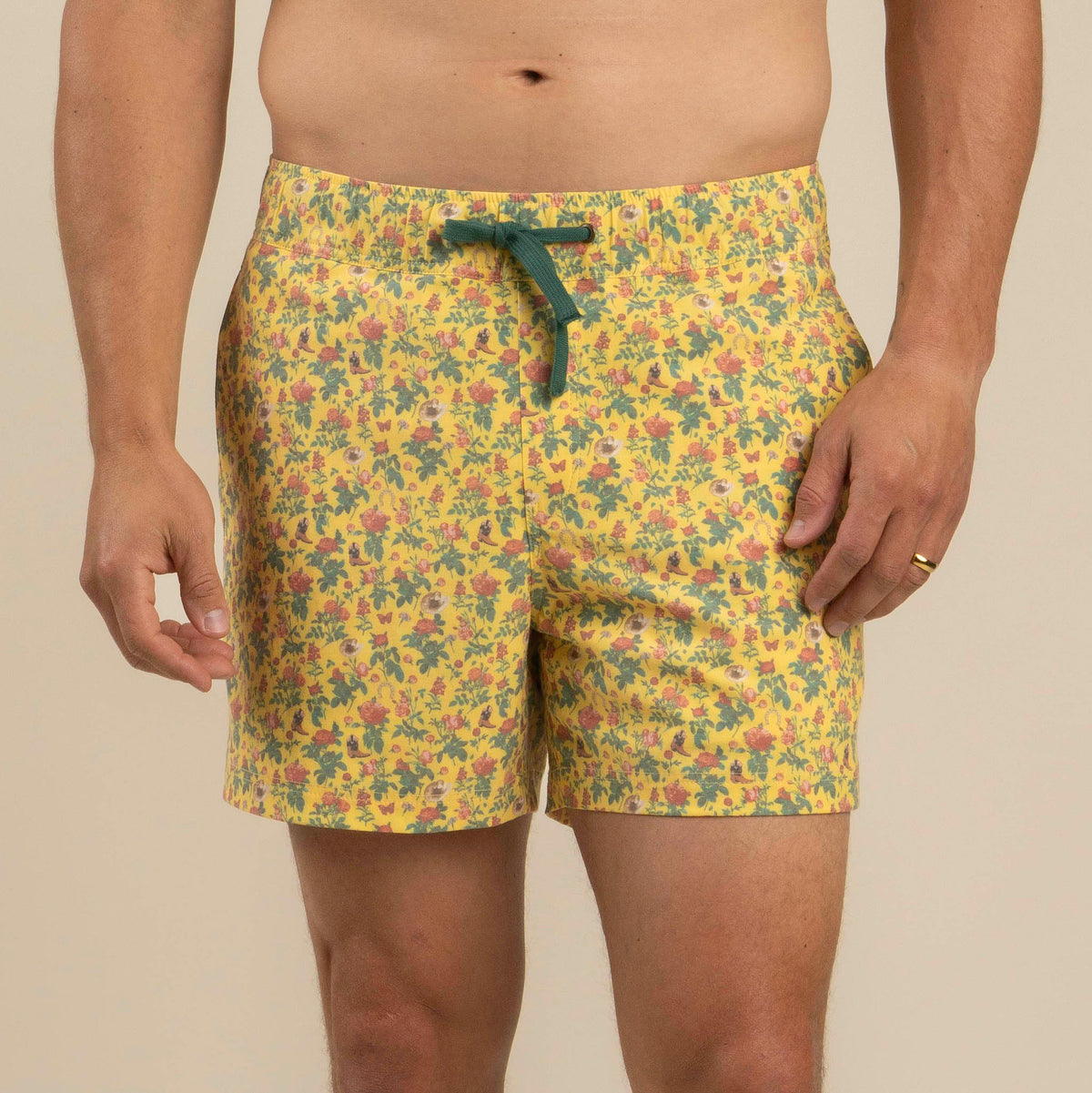 The Barton Elastic Boardshorts - Desert Rose Yellow