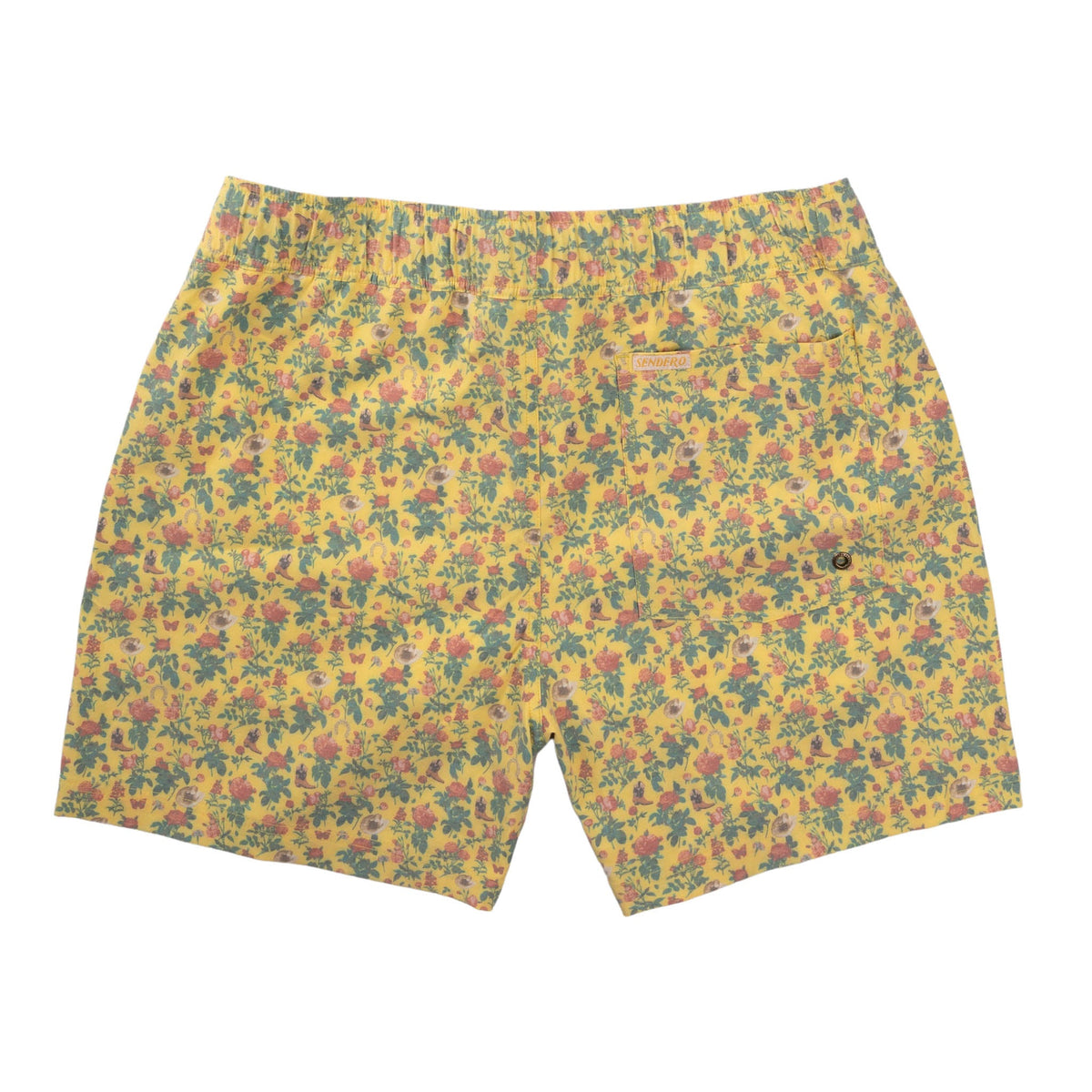 The Barton Elastic Boardshorts - Desert Rose Yellow