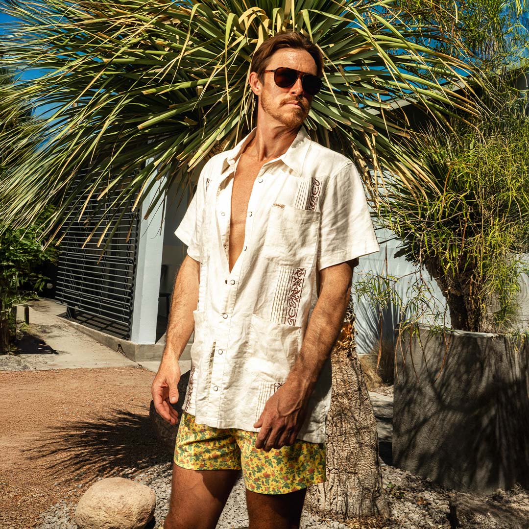 The Barton Elastic Boardshorts - Desert Rose Yellow