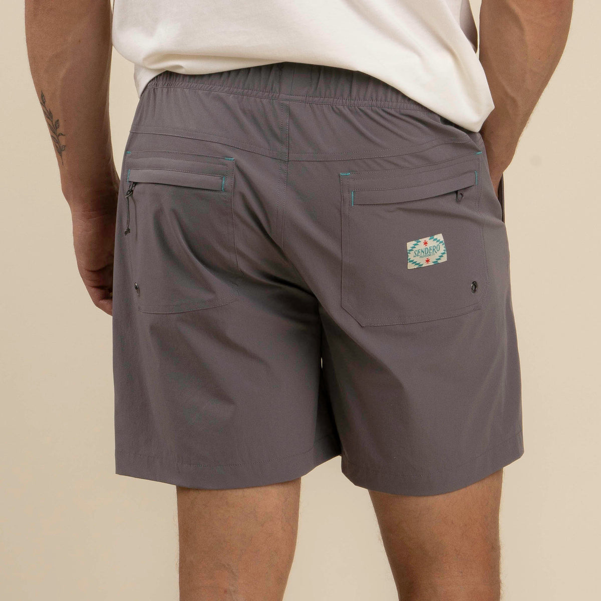 Bajada Hybrid Shorts - Dusty Plum