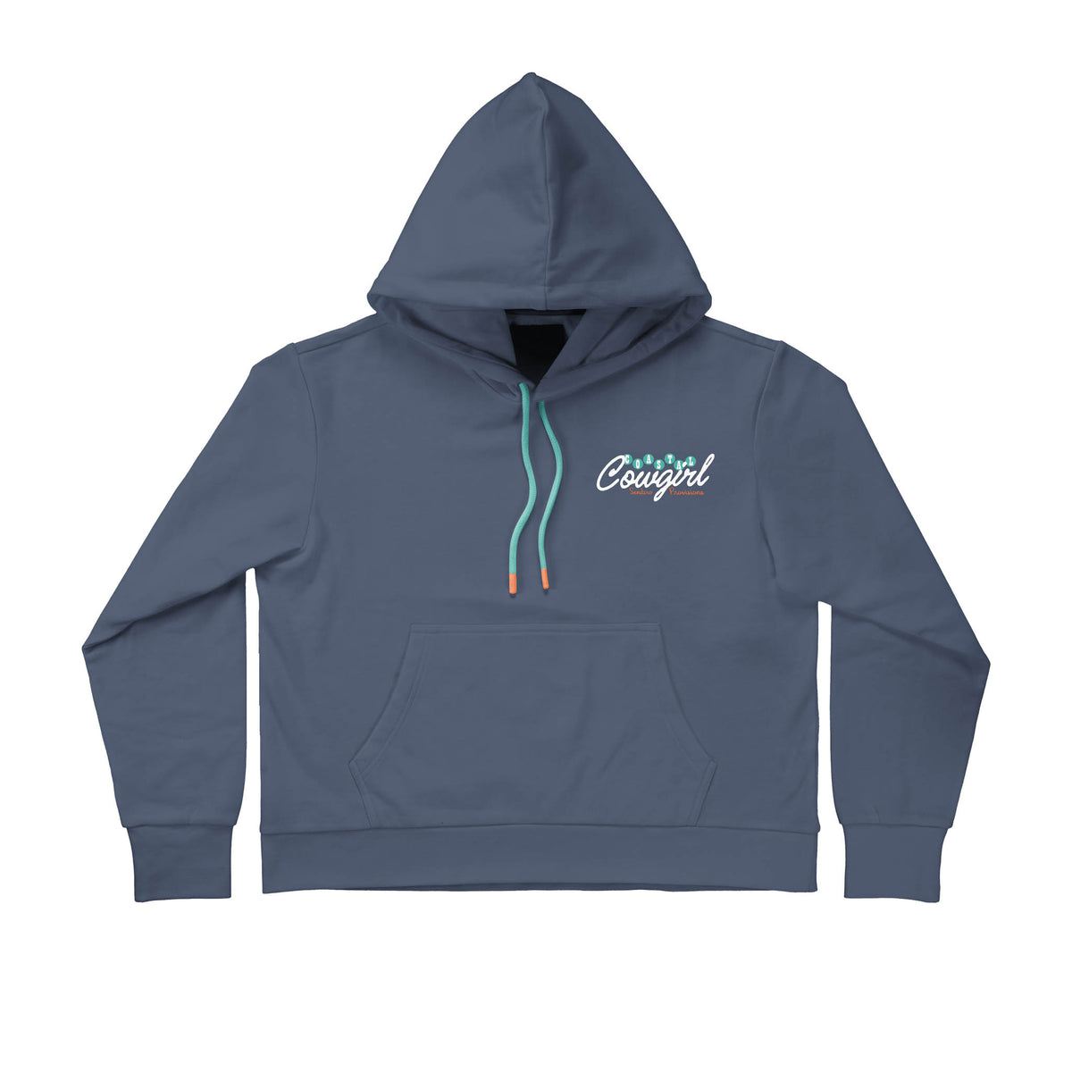 Coastal Cowgirl Crop Hoodie - Navy