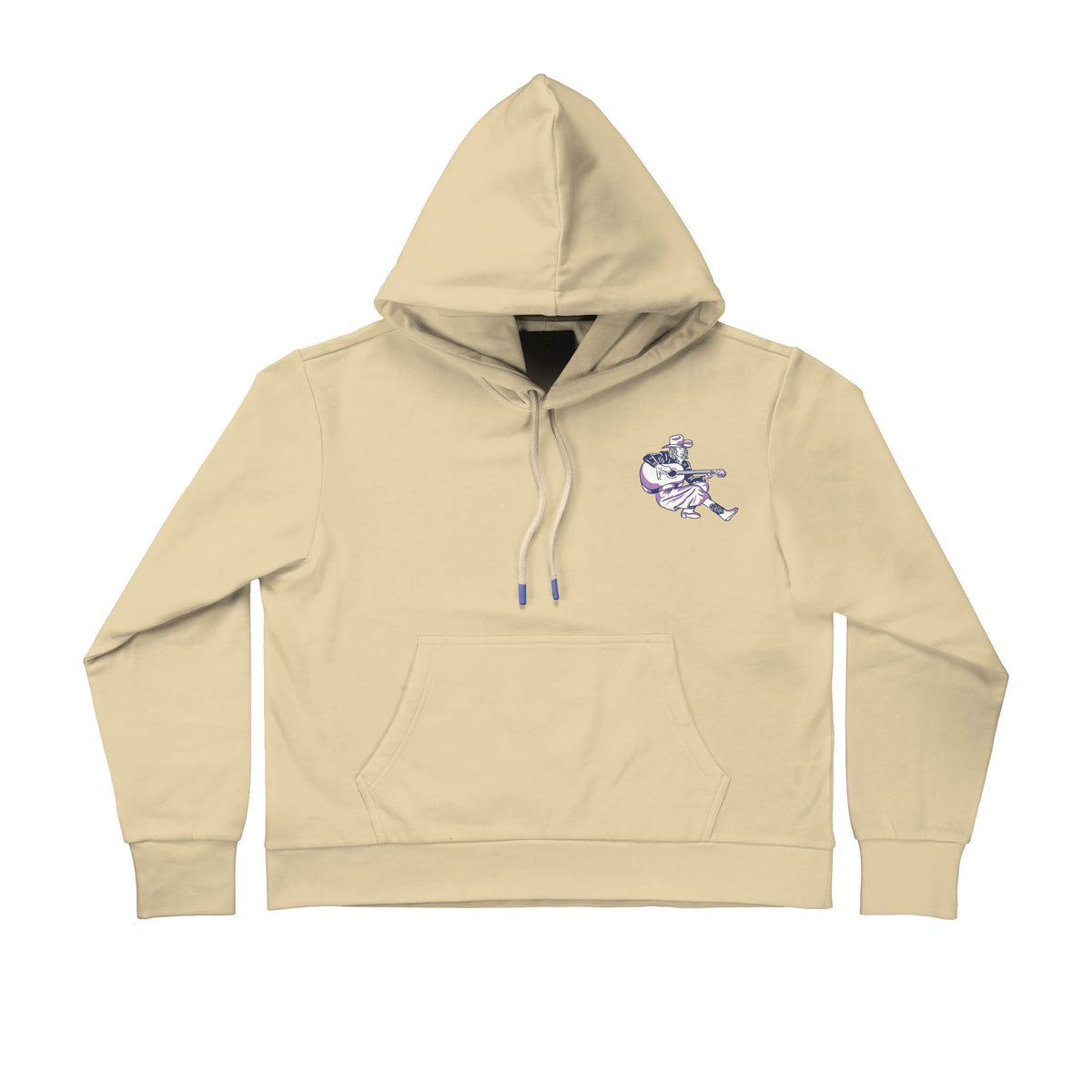 Play a Song Crop Hoodie - Cream