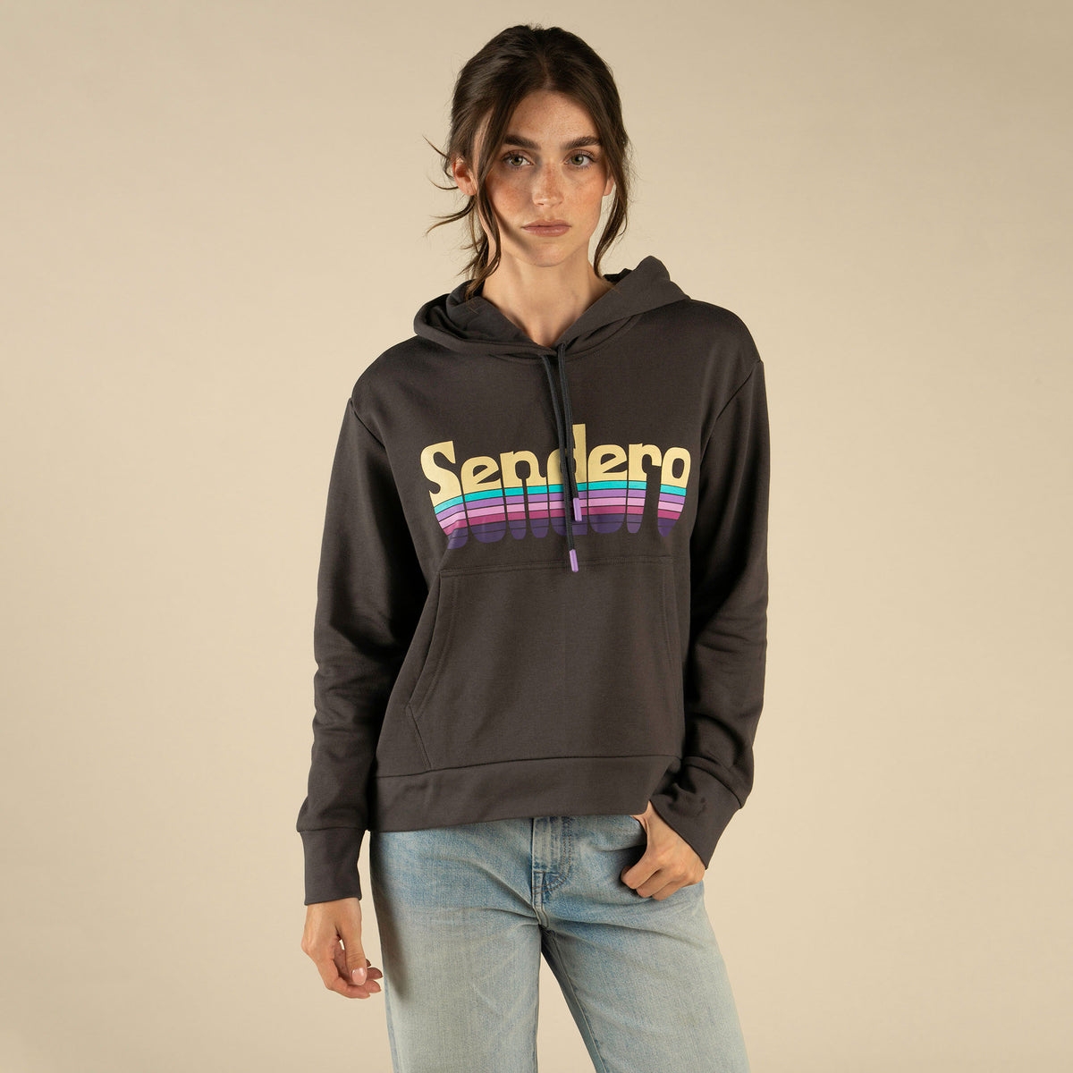 Retro Logo Crop Hoodie