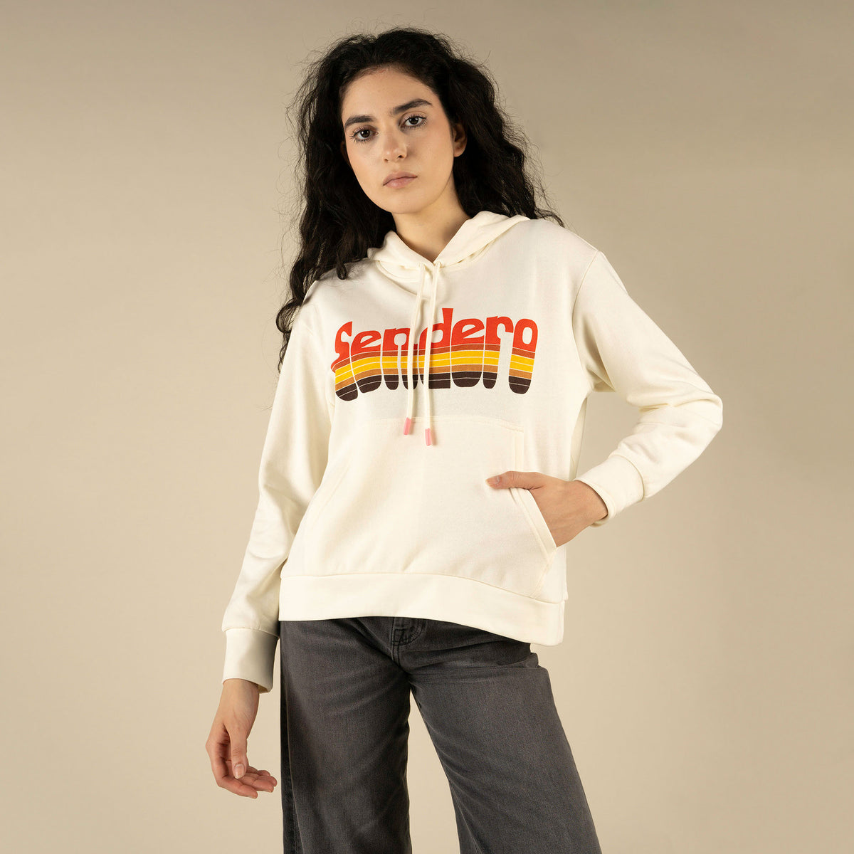 Retro Logo Crop Hoodie