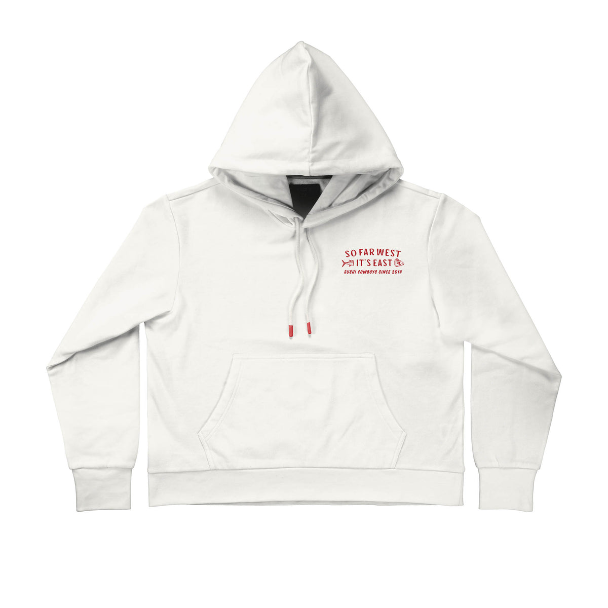 So Far West Crop Hoodie - Vintage White