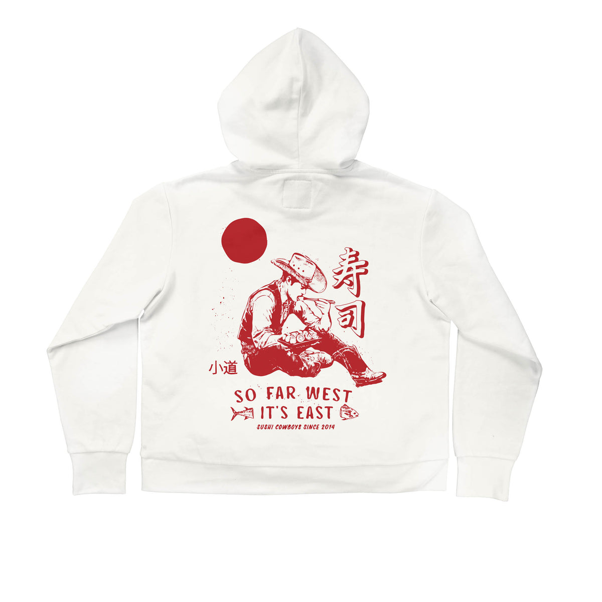 So Far West Crop Hoodie - Vintage White