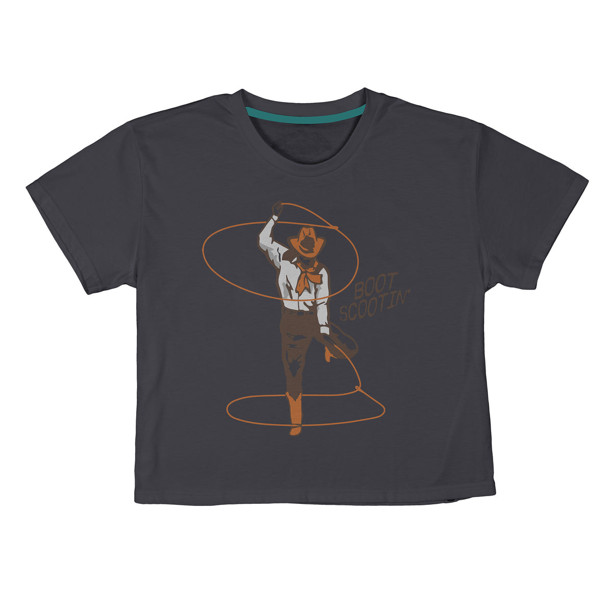 Boot Scootin' Boxy Tee - Vintage Black
