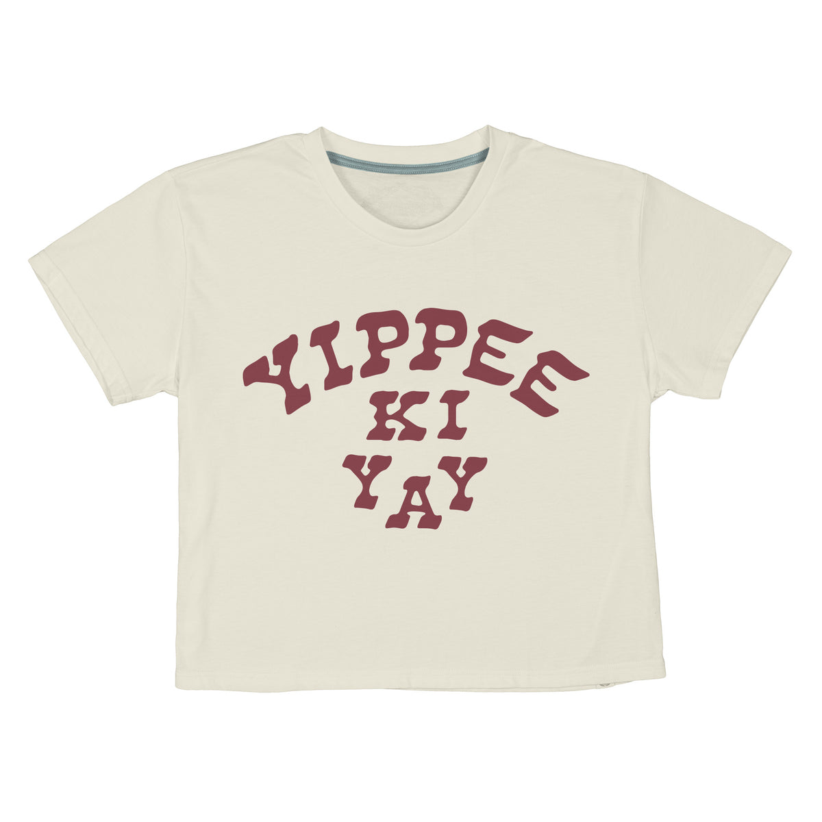 Yippee Ki Yay Boxy Tee - Vintage White