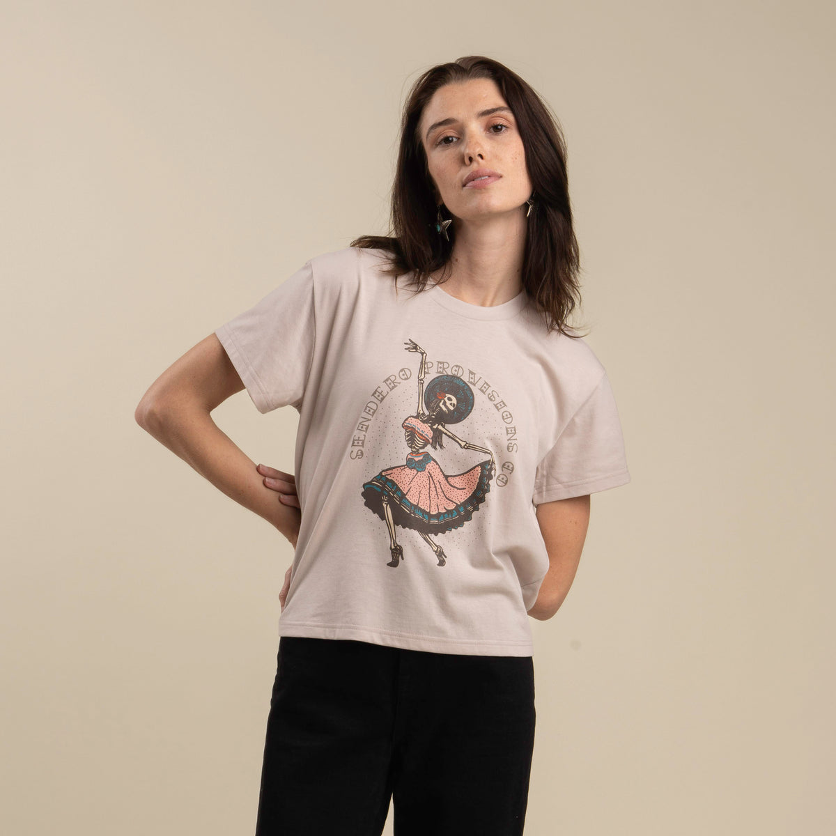 Viejones Boxy Tee - Sand