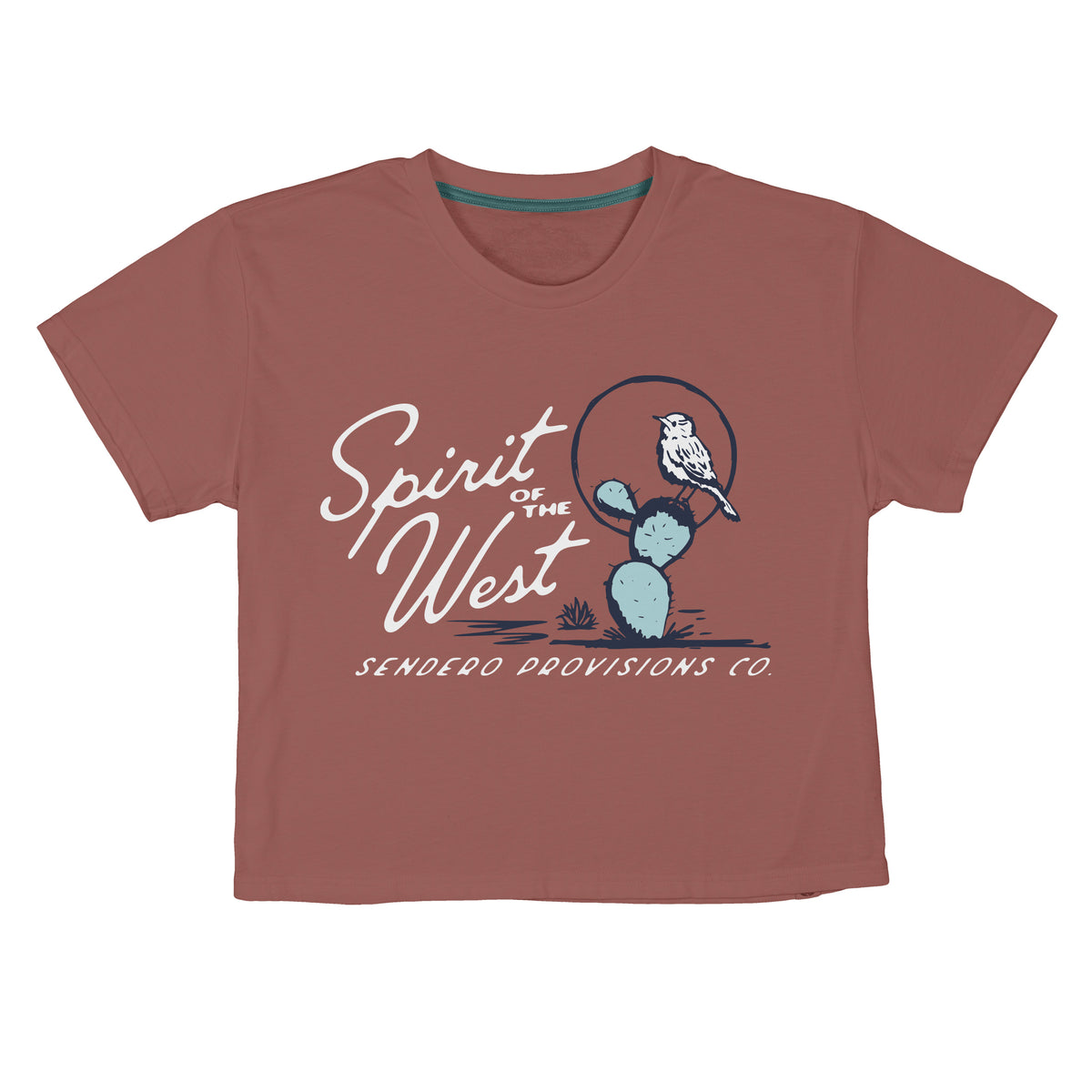 Cactus Wren Boxy Tee - Dusty Mauve