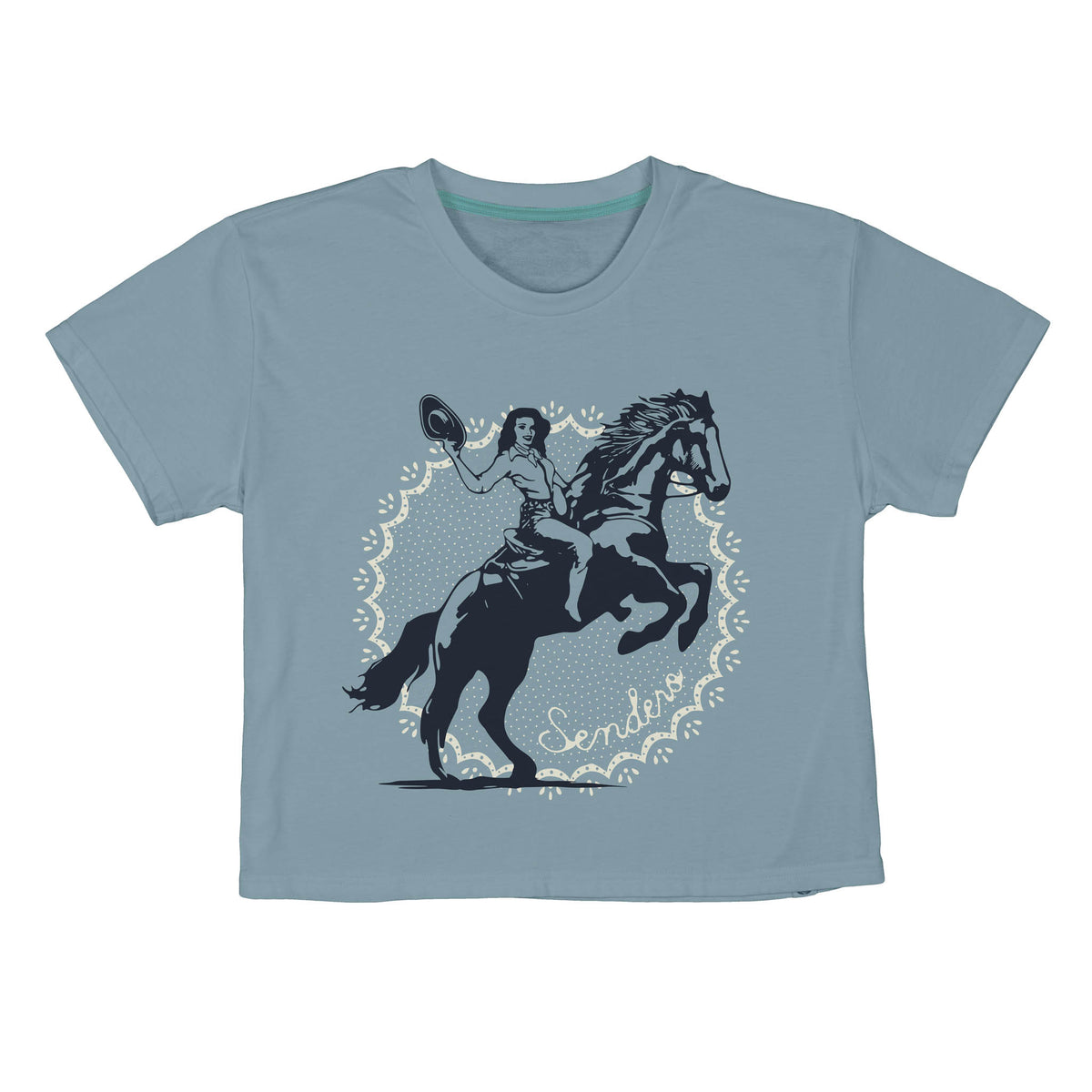 Palomino Boxy Tee - Sterling Blue