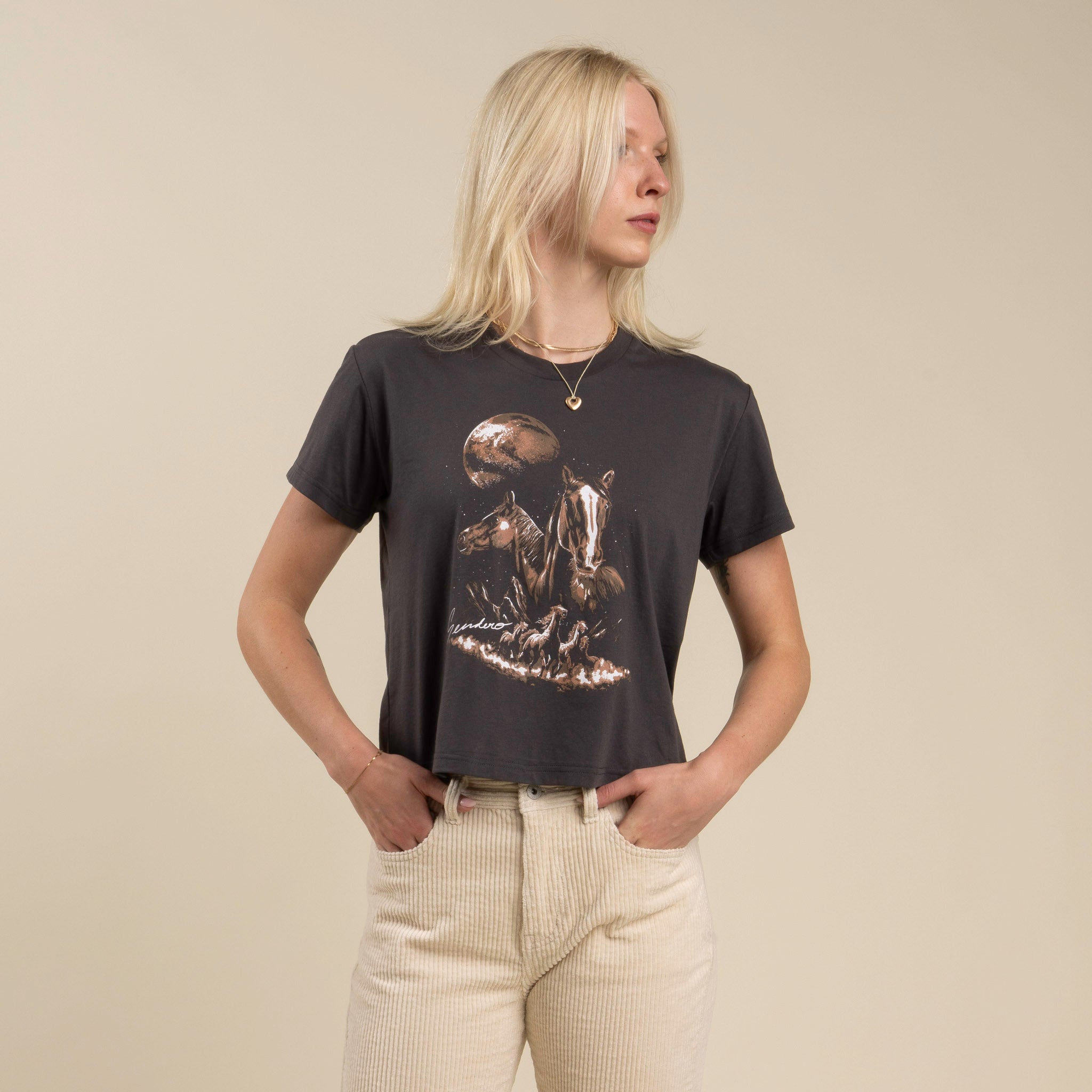 Midnight Riders Crop Tee