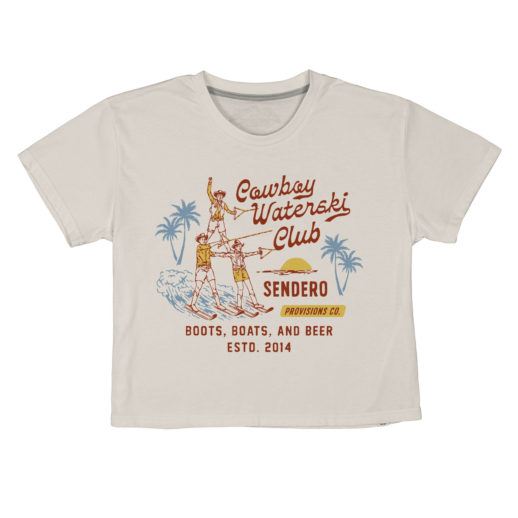 Cowboy Waterski Club Crop Tee