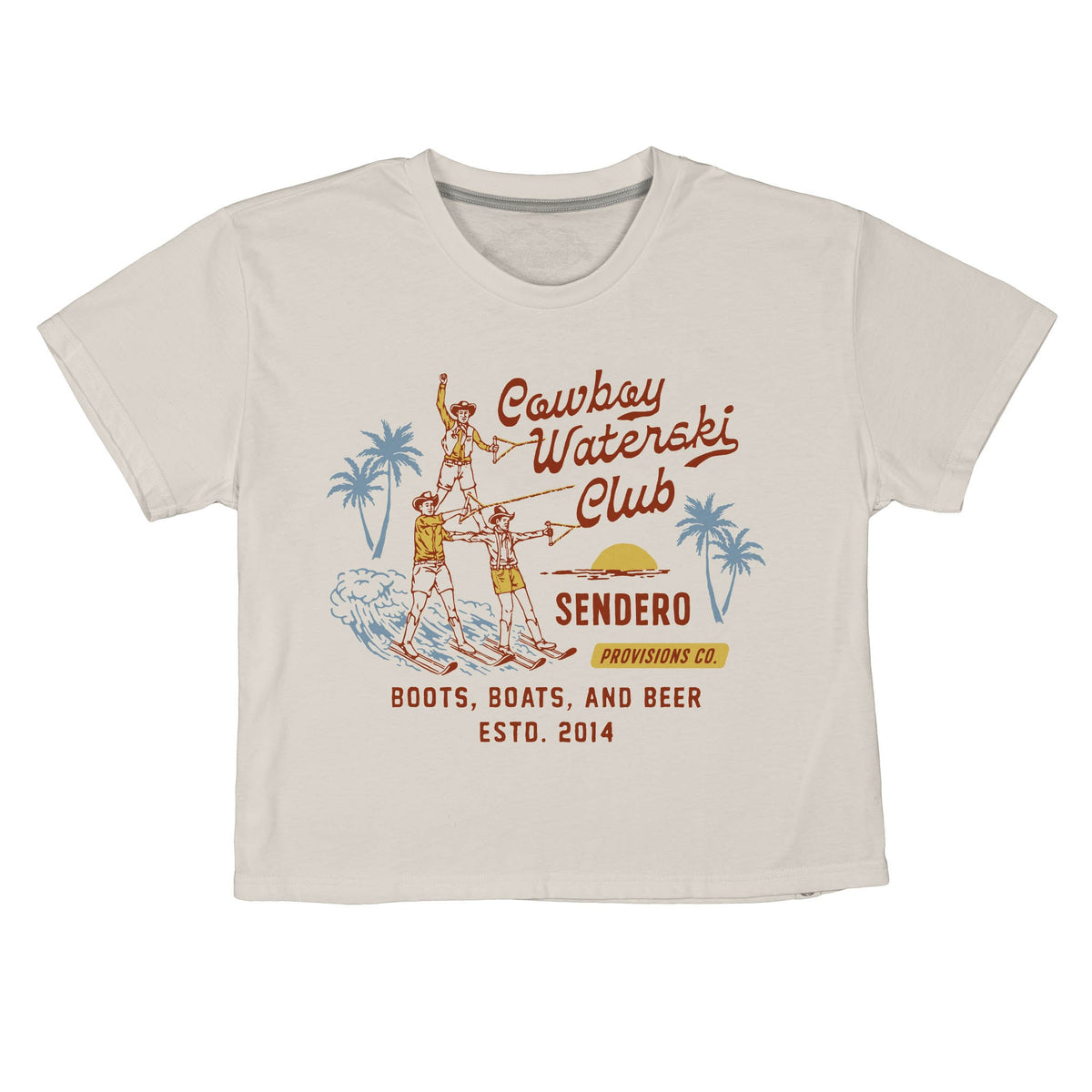 Cowboy Waterski Club Boxy Tee - Vintage White