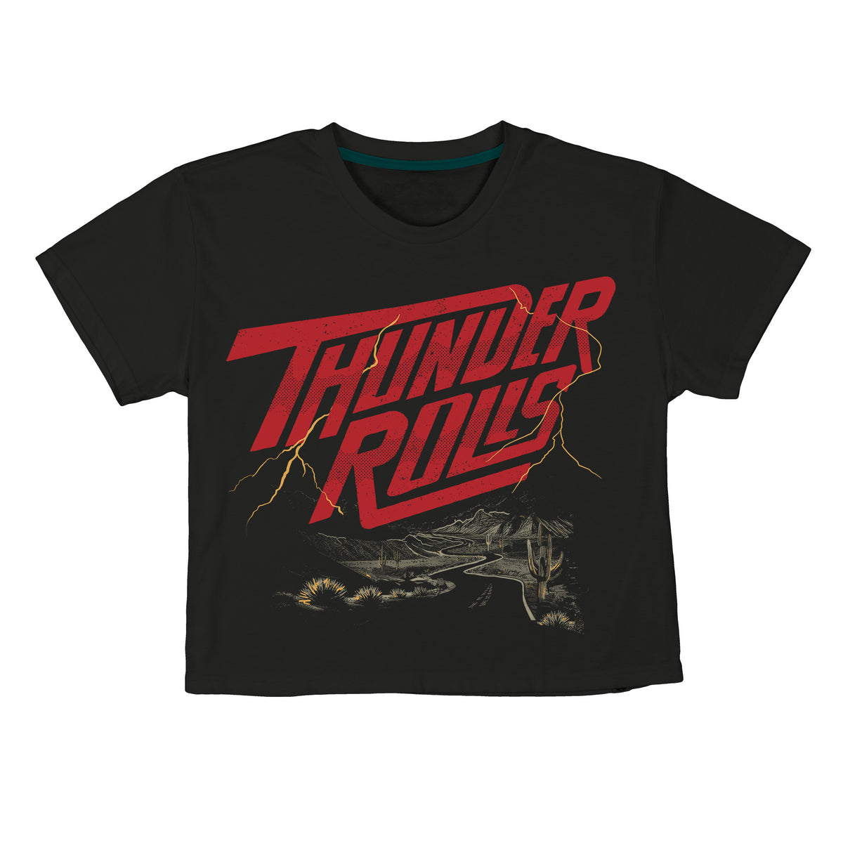 Thunder Rolls Women's Boxy Tee - Vintage Black