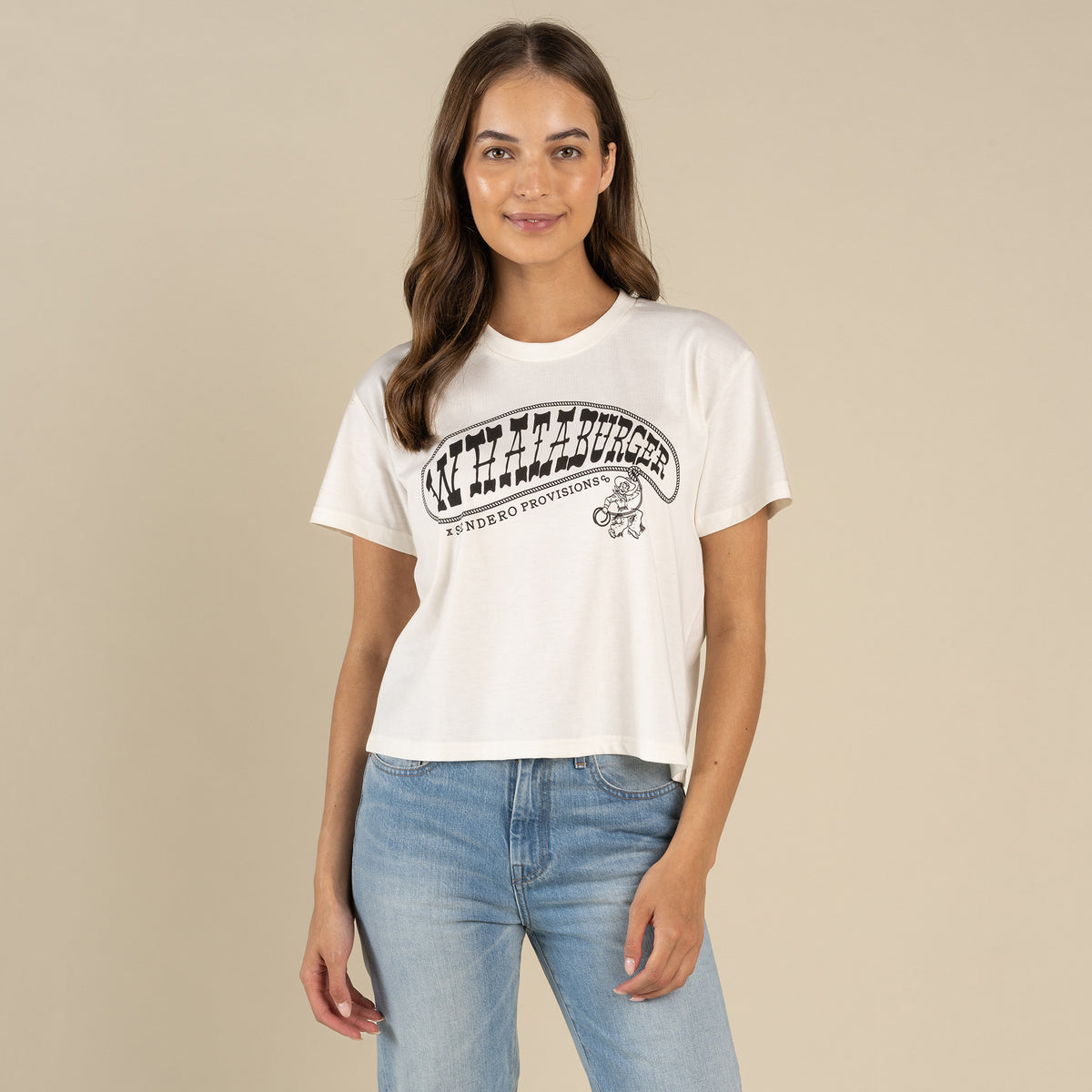 WhataRopin' Boxy Tee - Vintage White