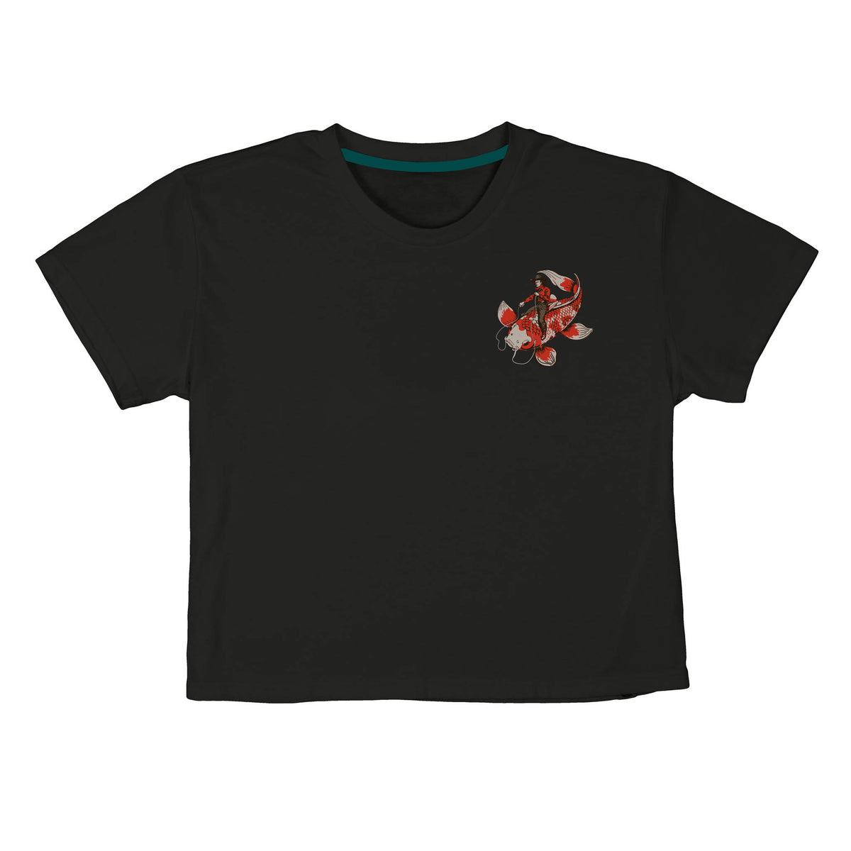 Koi Bronc Boxy Tee - Black
