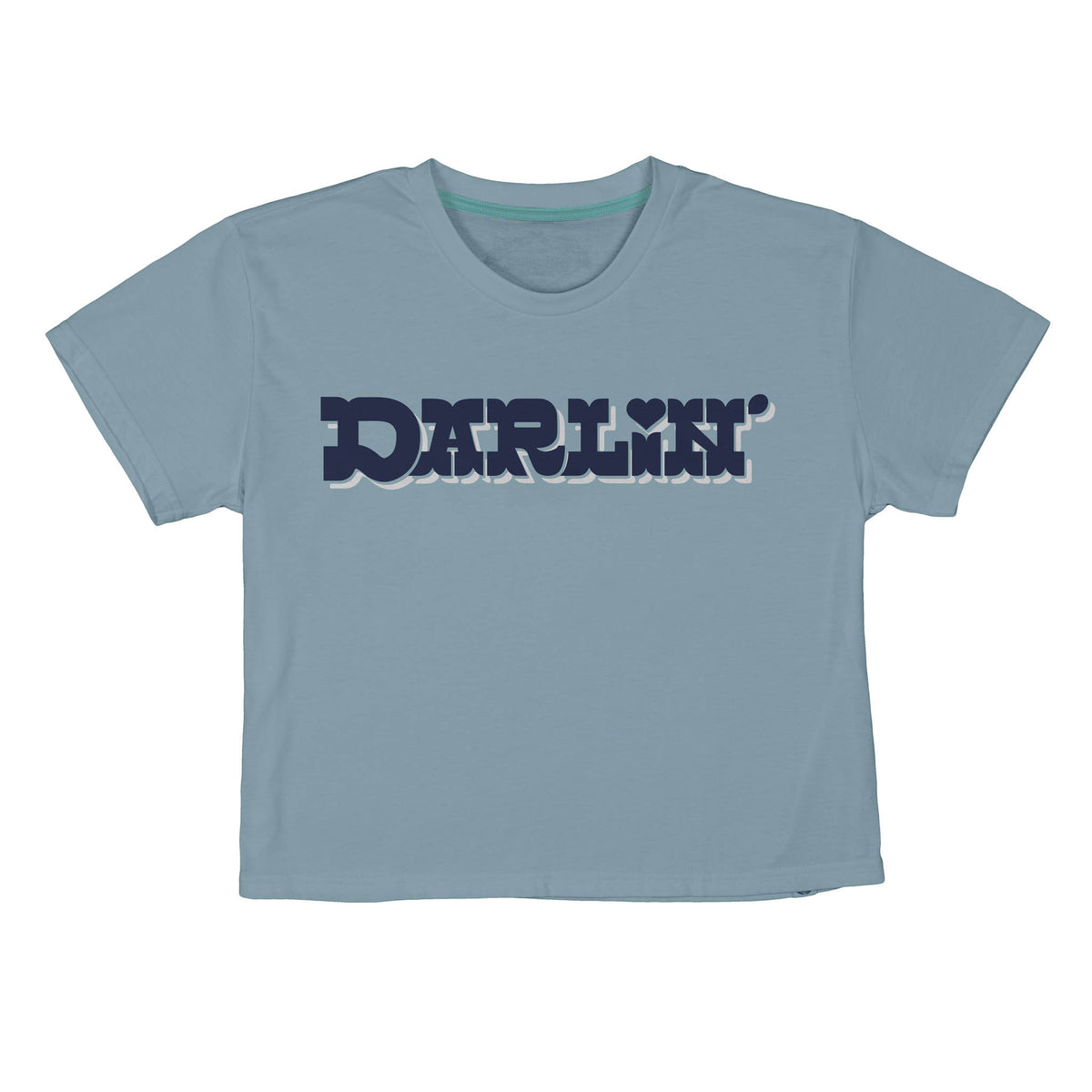 Darlin Boxy Tee - Sterling Blue