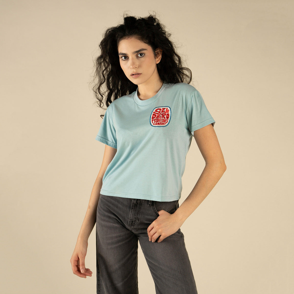 Sendero Retro Boxy Tee - Sterling Blue