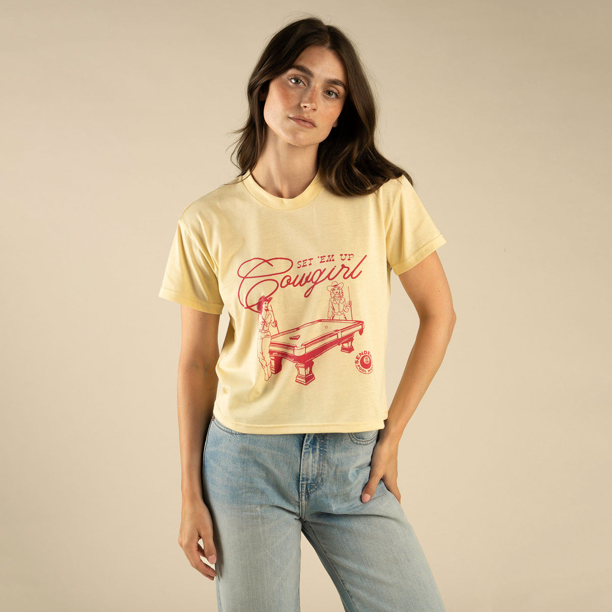 Set 'Em Up Boxy Tee - Cream