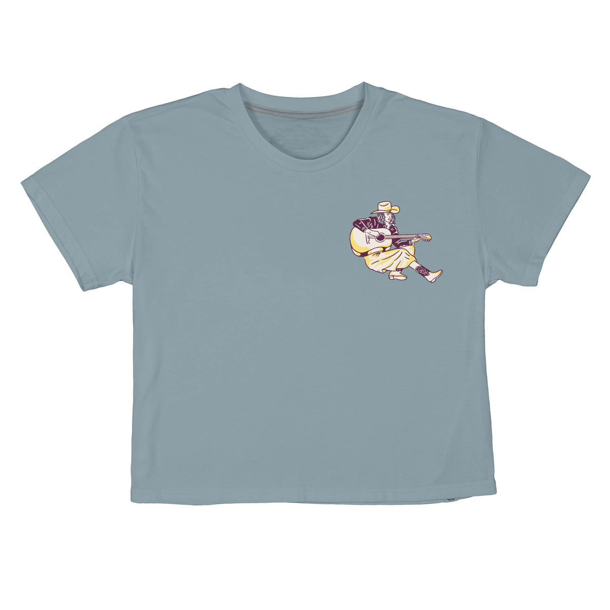 Play A Song Boxy Tee - Sterling Blue